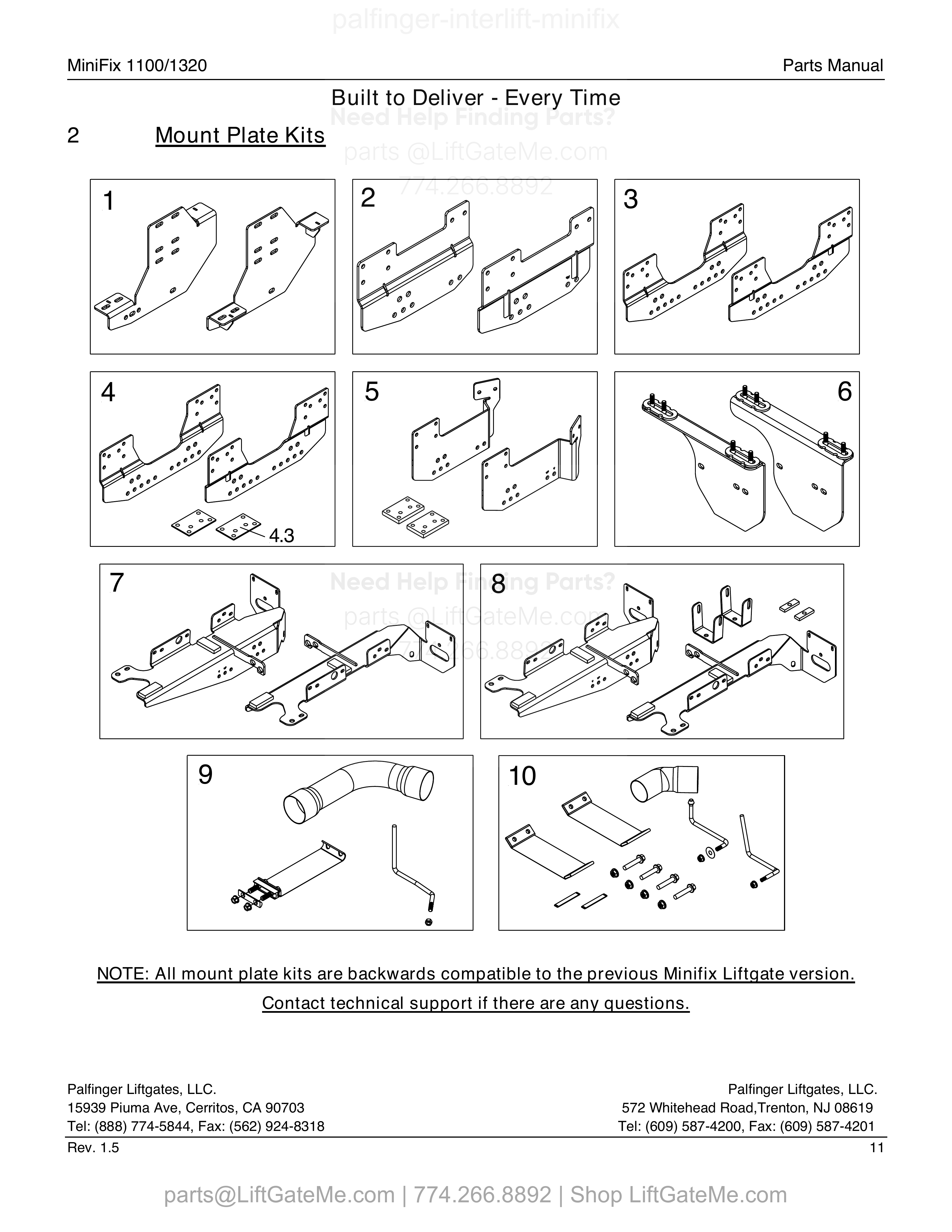 2 Mount Plate Kits diagram