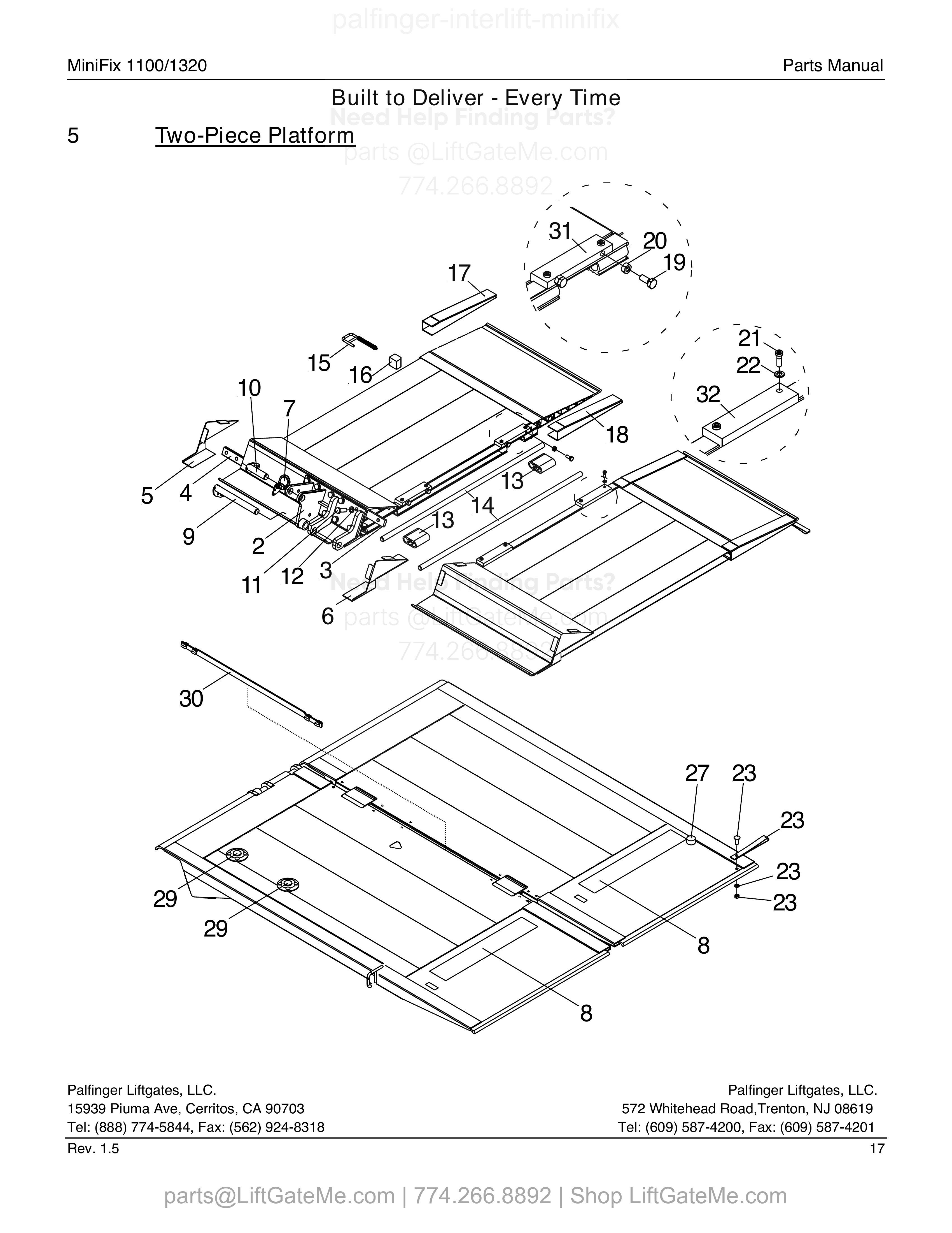 Two-Piece Platform diagram