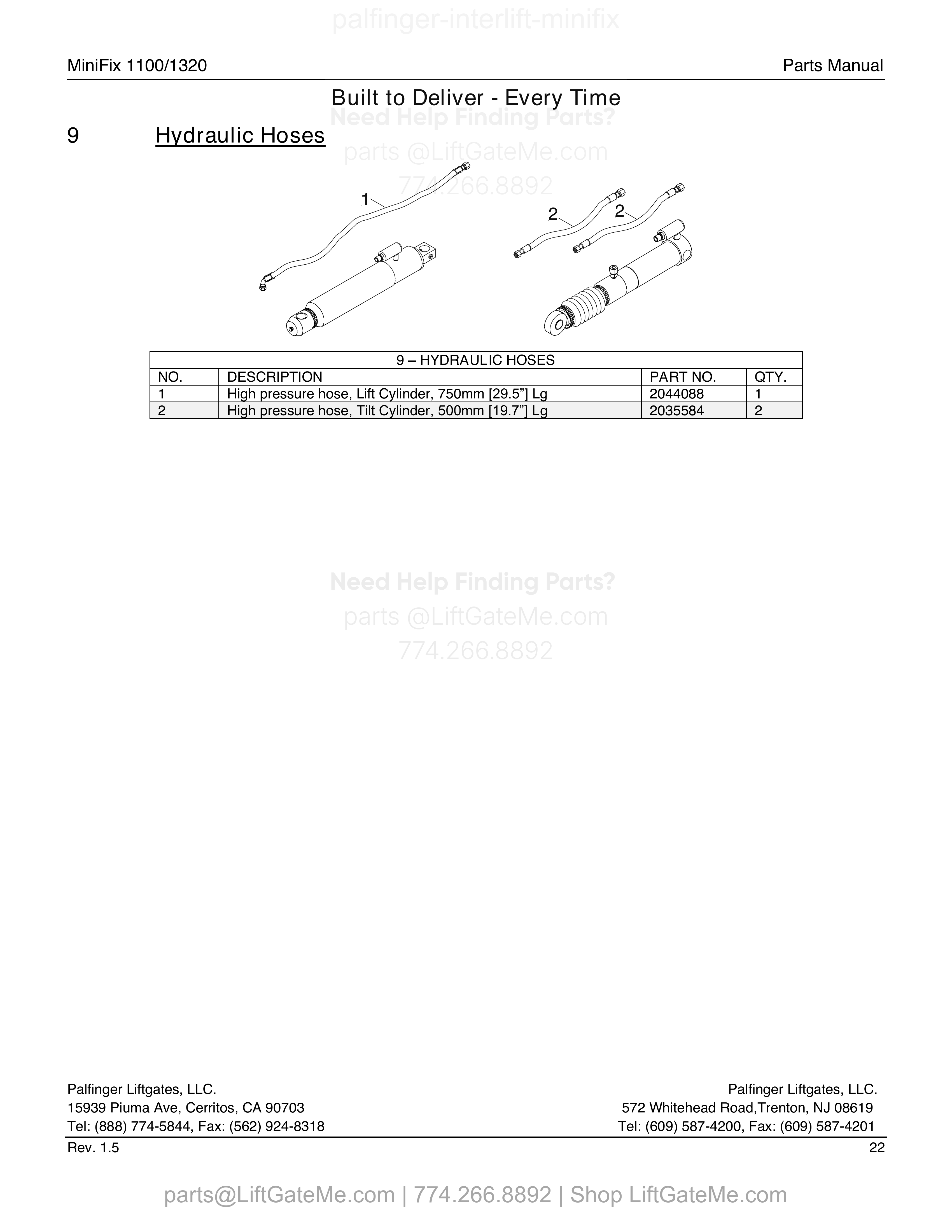 Hydraulic Hoses diagram