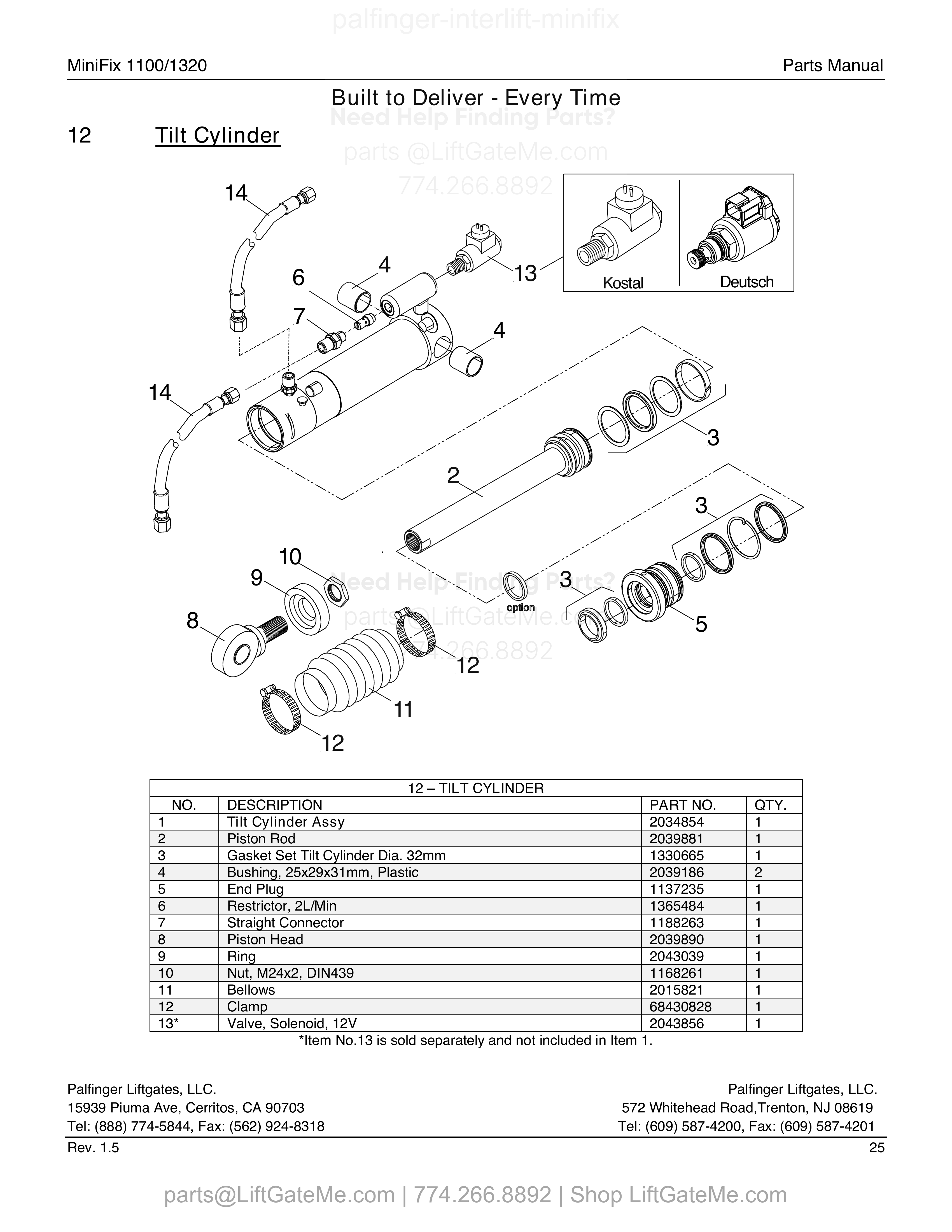 Tilt Cylinder diagram