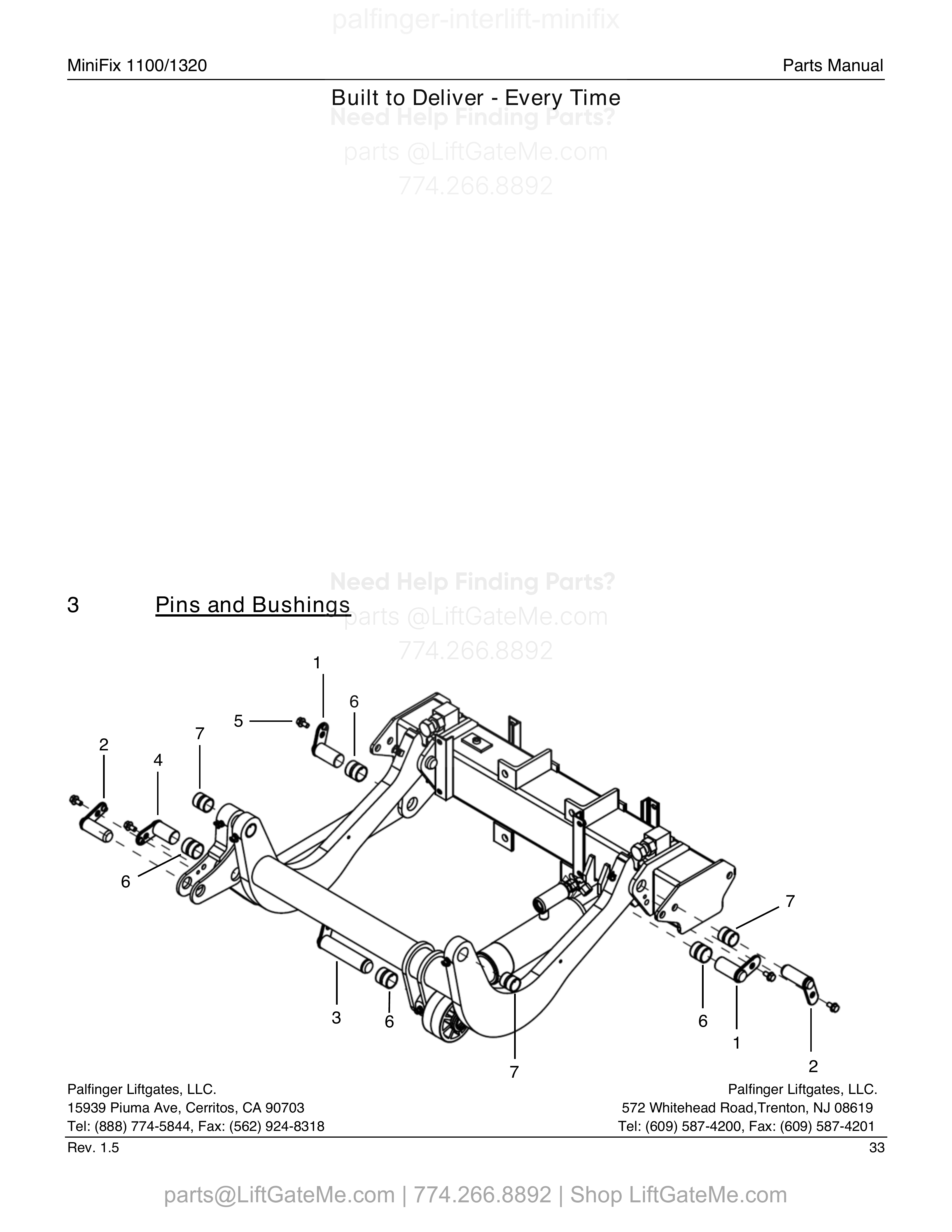 Pins and Bushings diagram