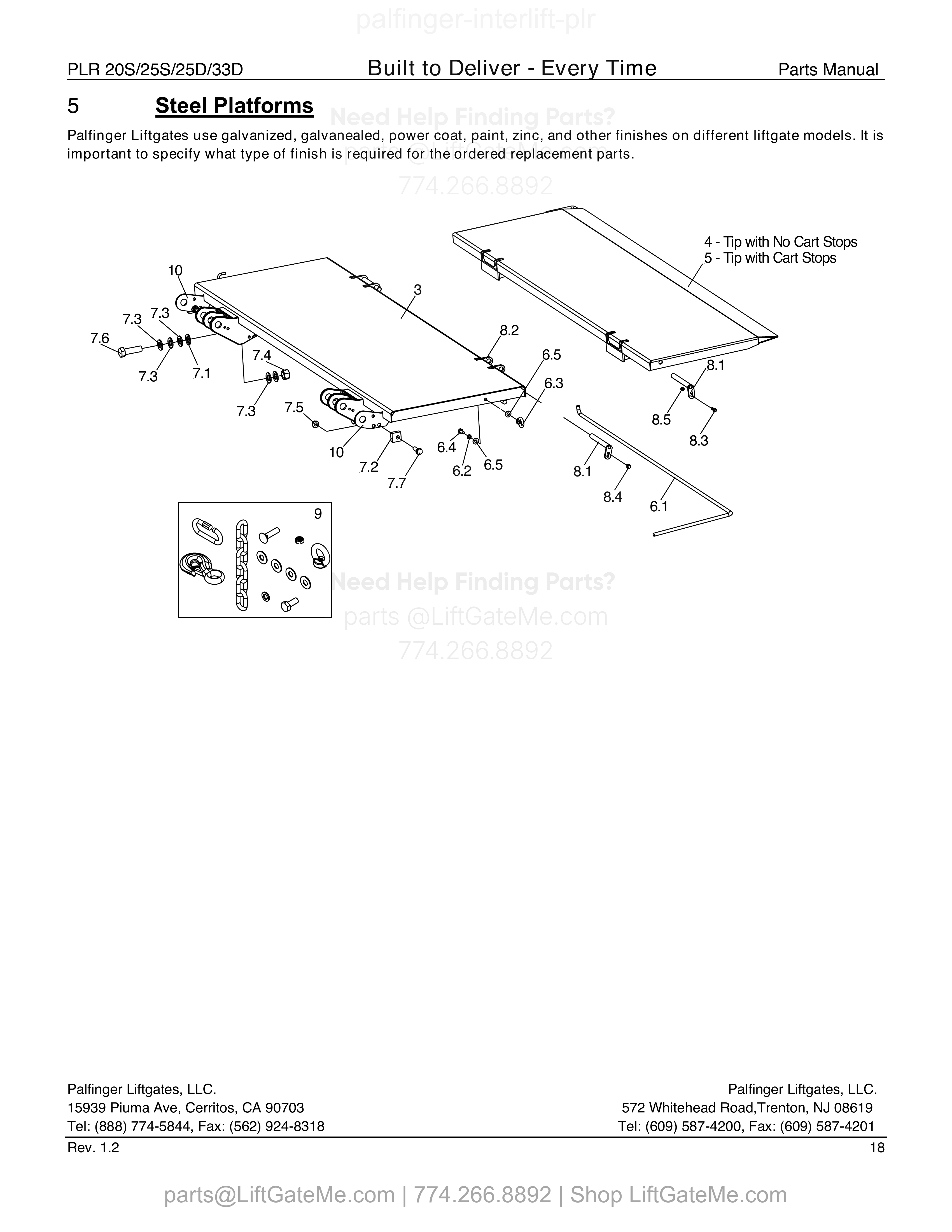 5 - STEEL/STEEL PLATFORM diagram