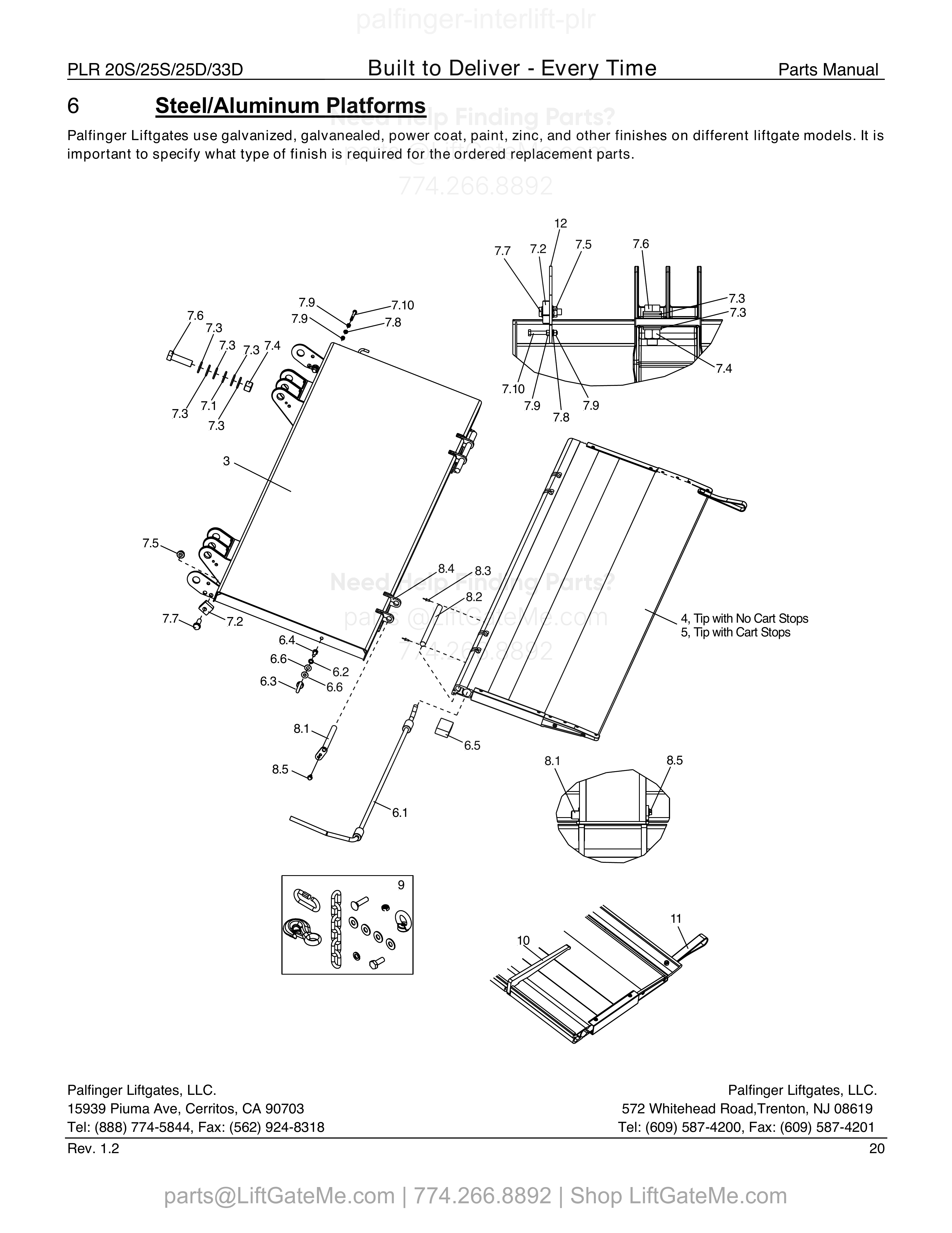 6 - STEEL/ALUMINUM PLATFORM diagram