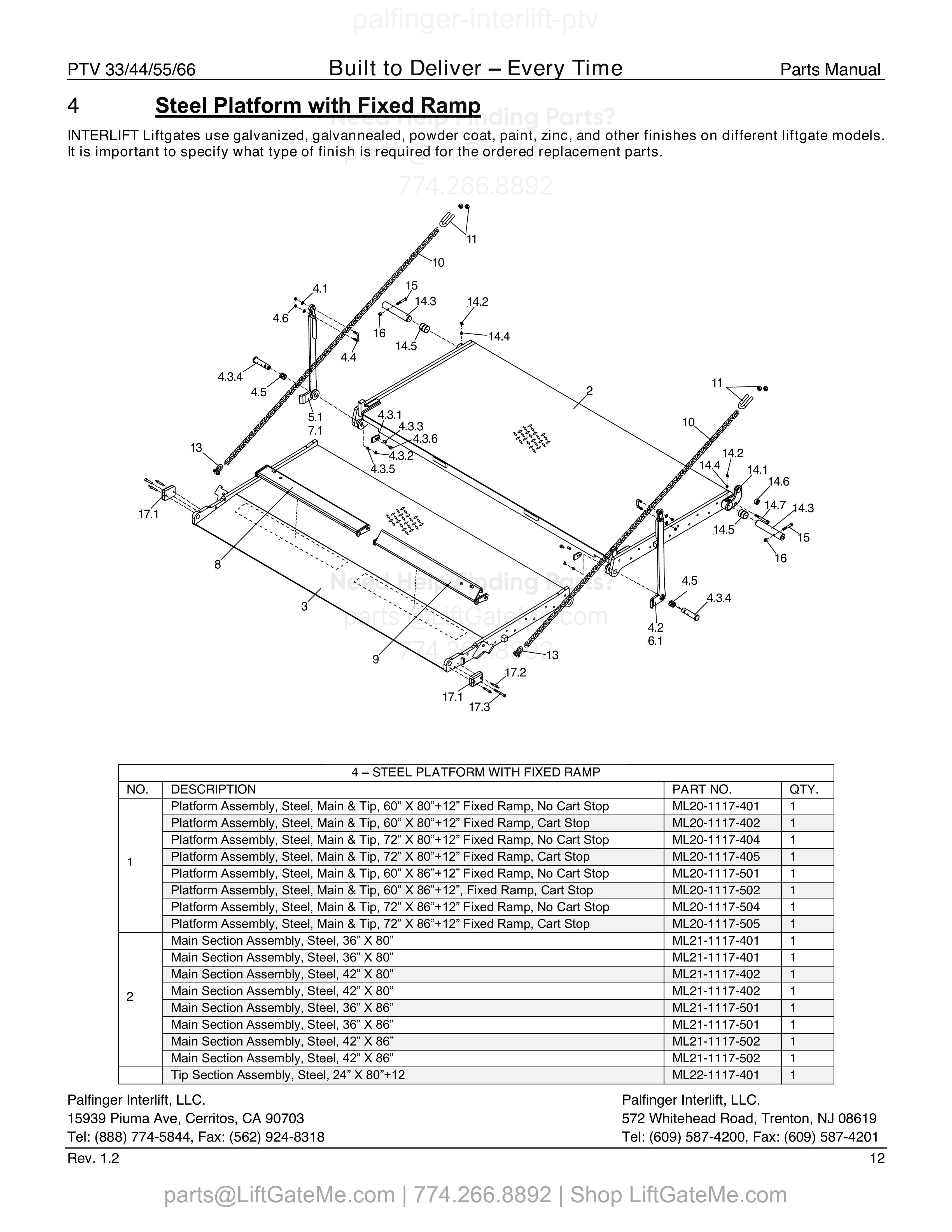 4 – STEEL PLATFORM WITH FIXED RAMP diagram