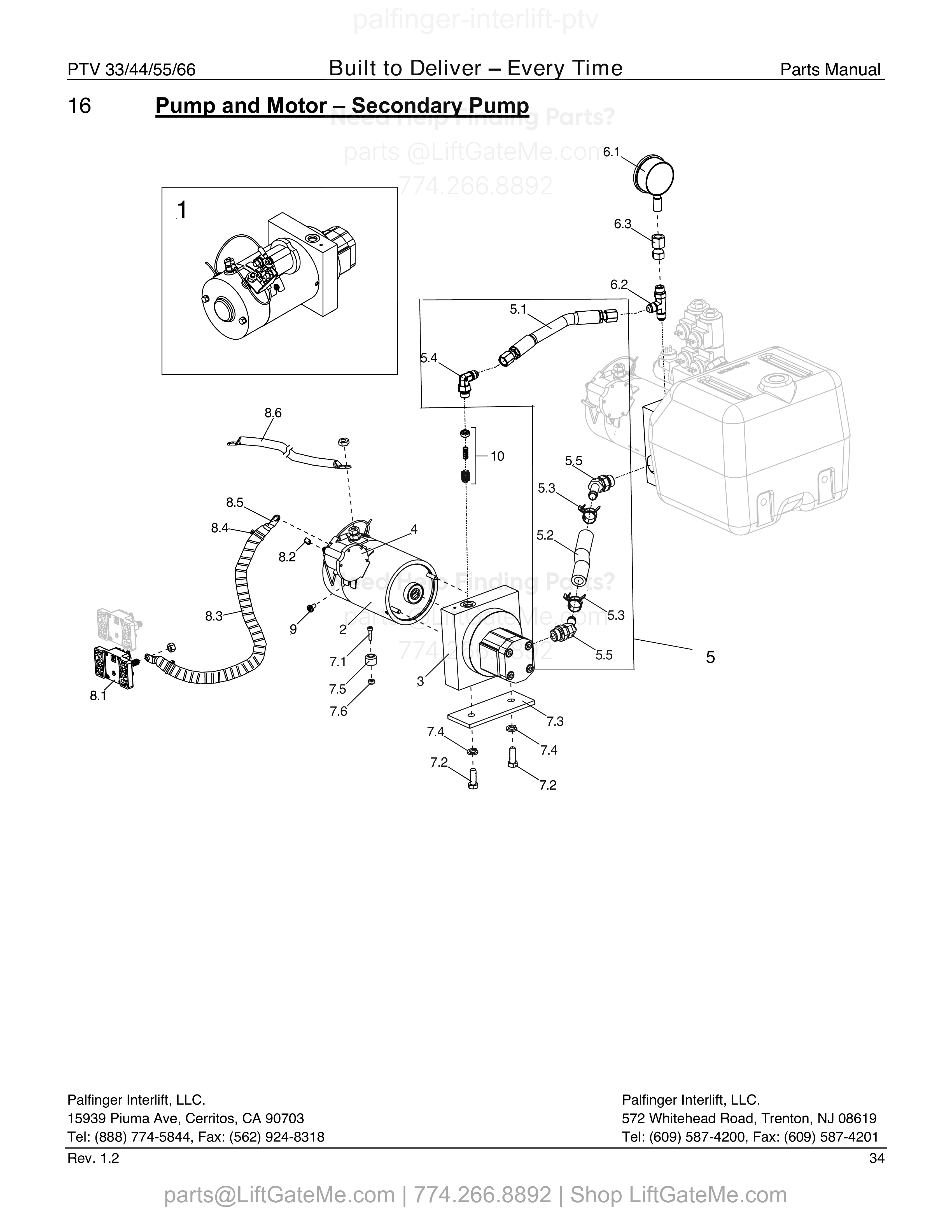 16 – Pump and Motor – Secondary Pump diagram