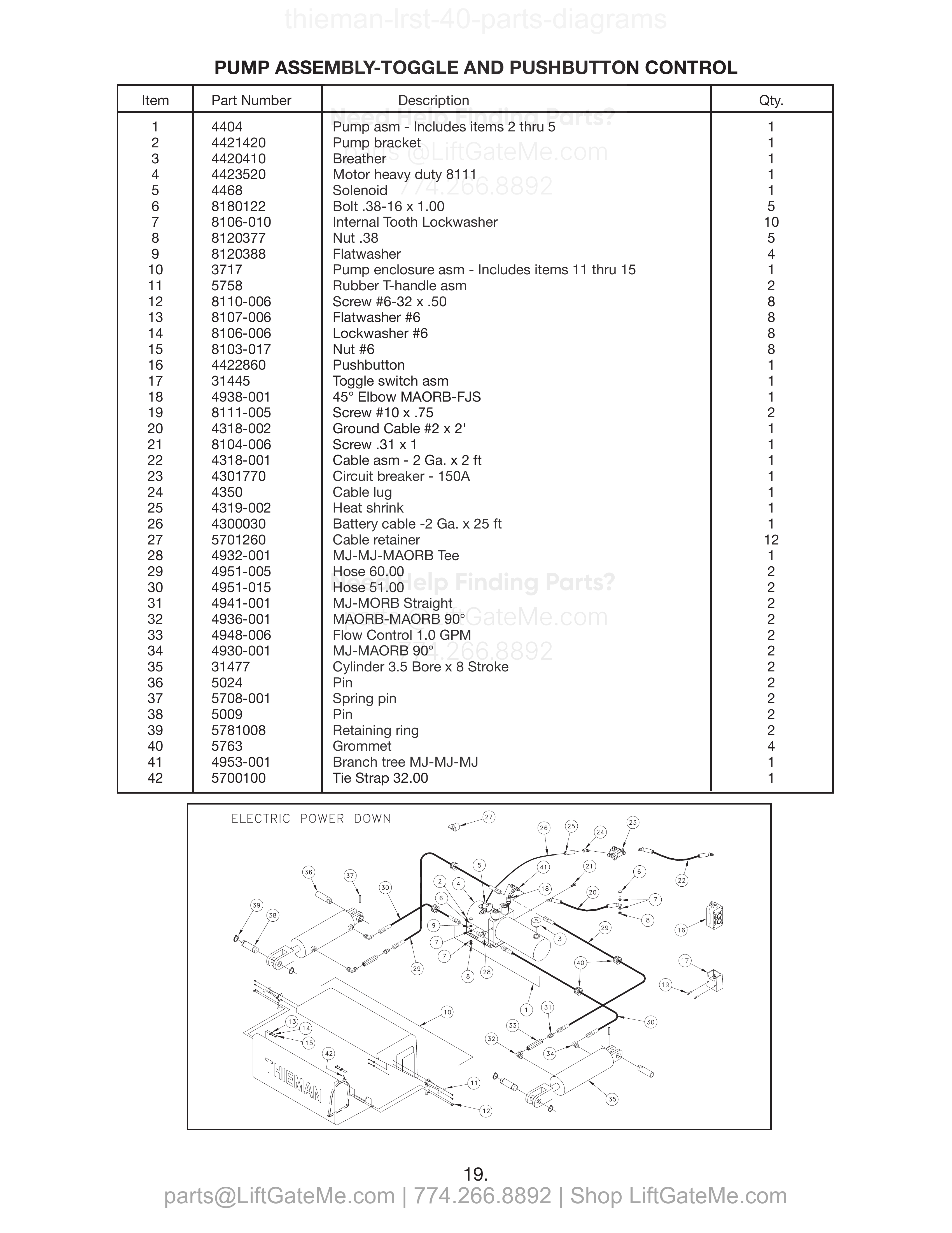 PUMP ASSEMBLY-TOGGLE AND PUSHBUTTON CONTROL diagram