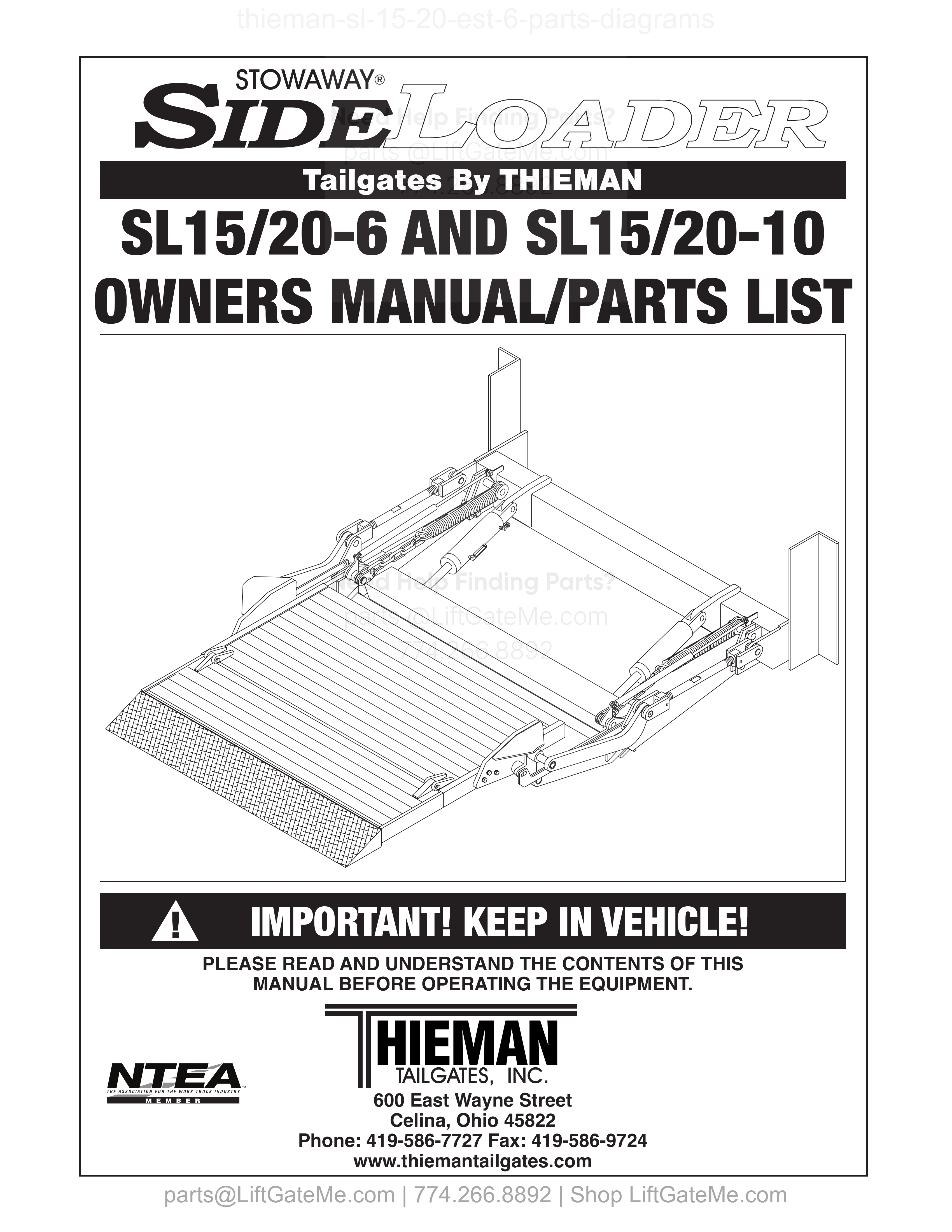 OEM manual reference cover