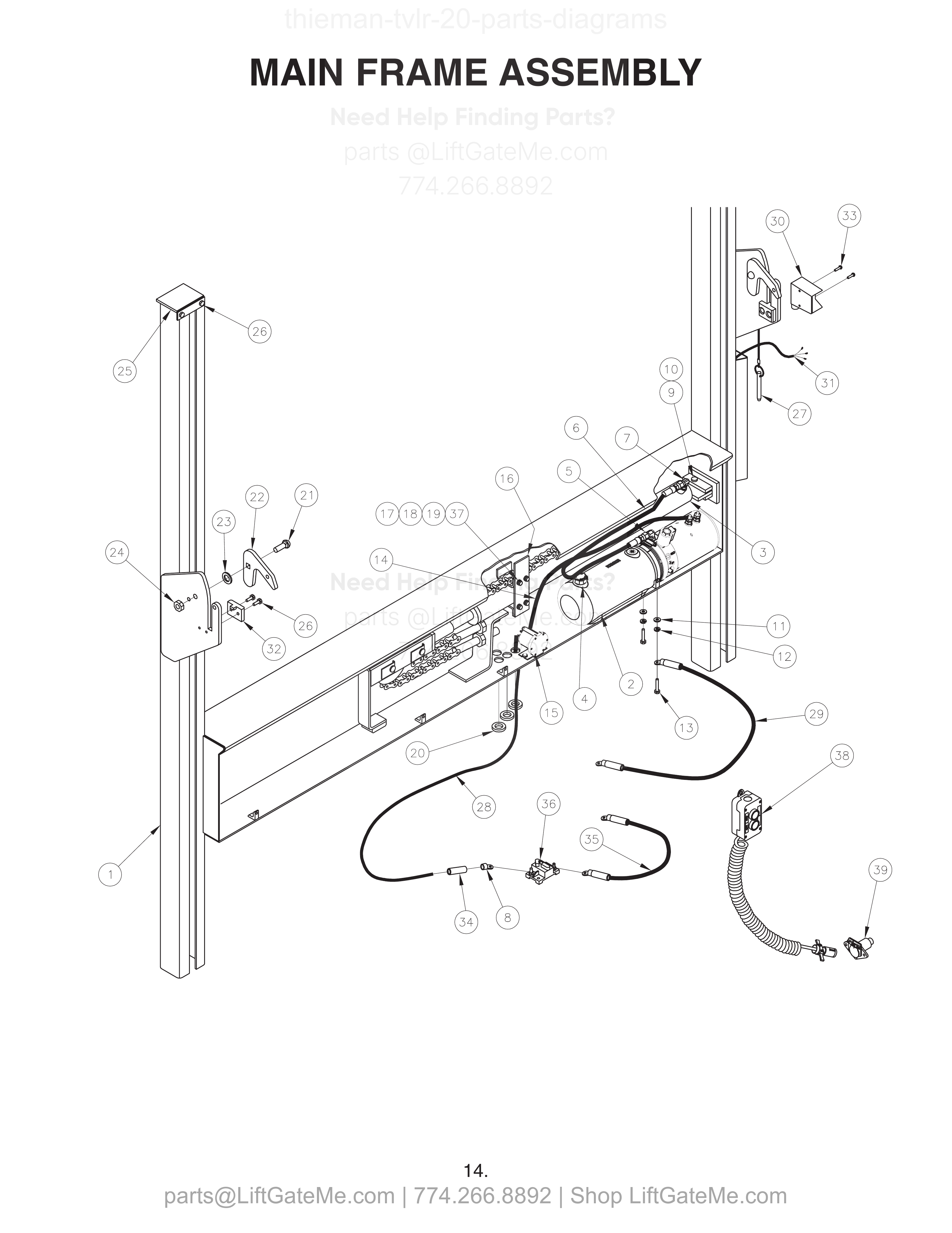 MAIN FRAME ASSEMBLY diagram