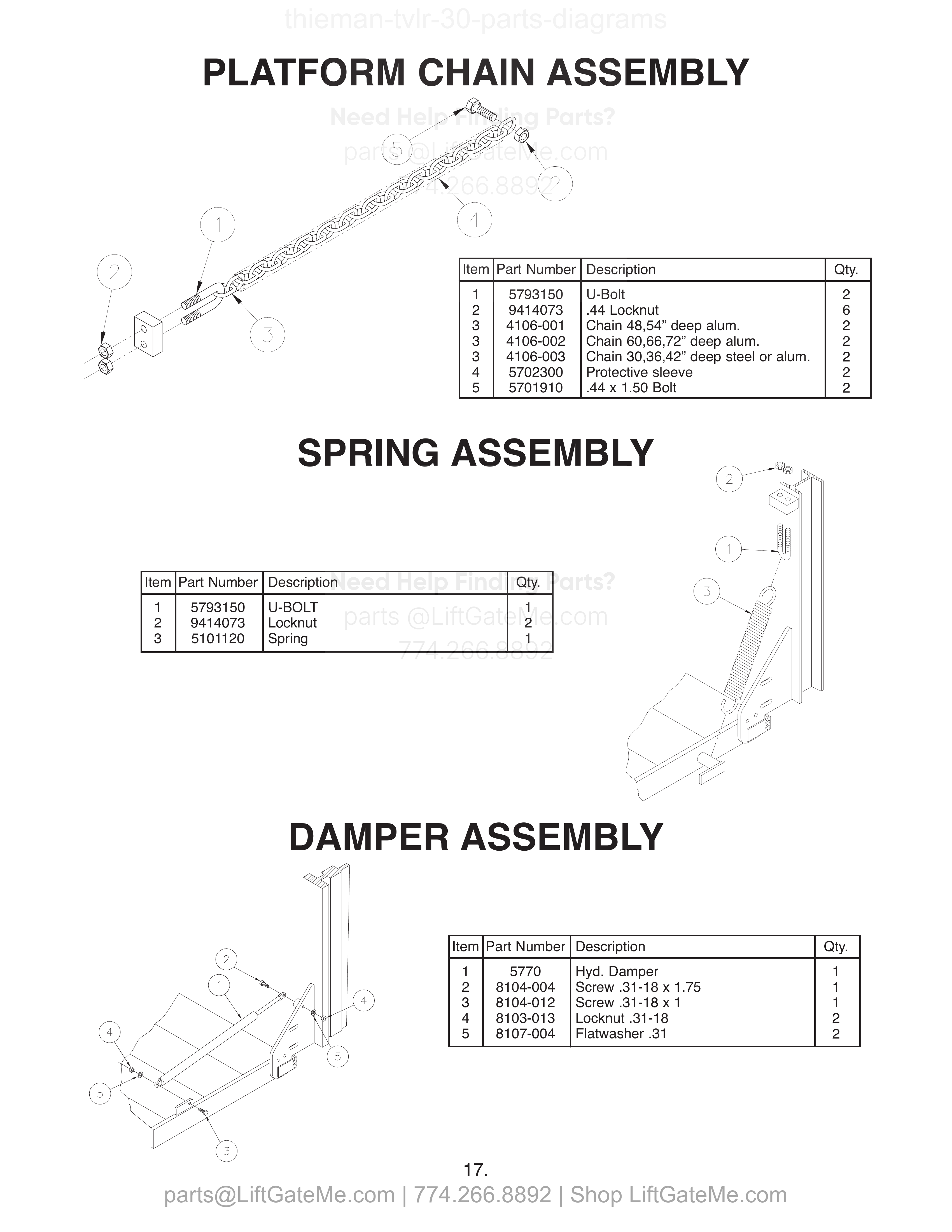 PLATFORM CHAIN ASSEMBLY diagram