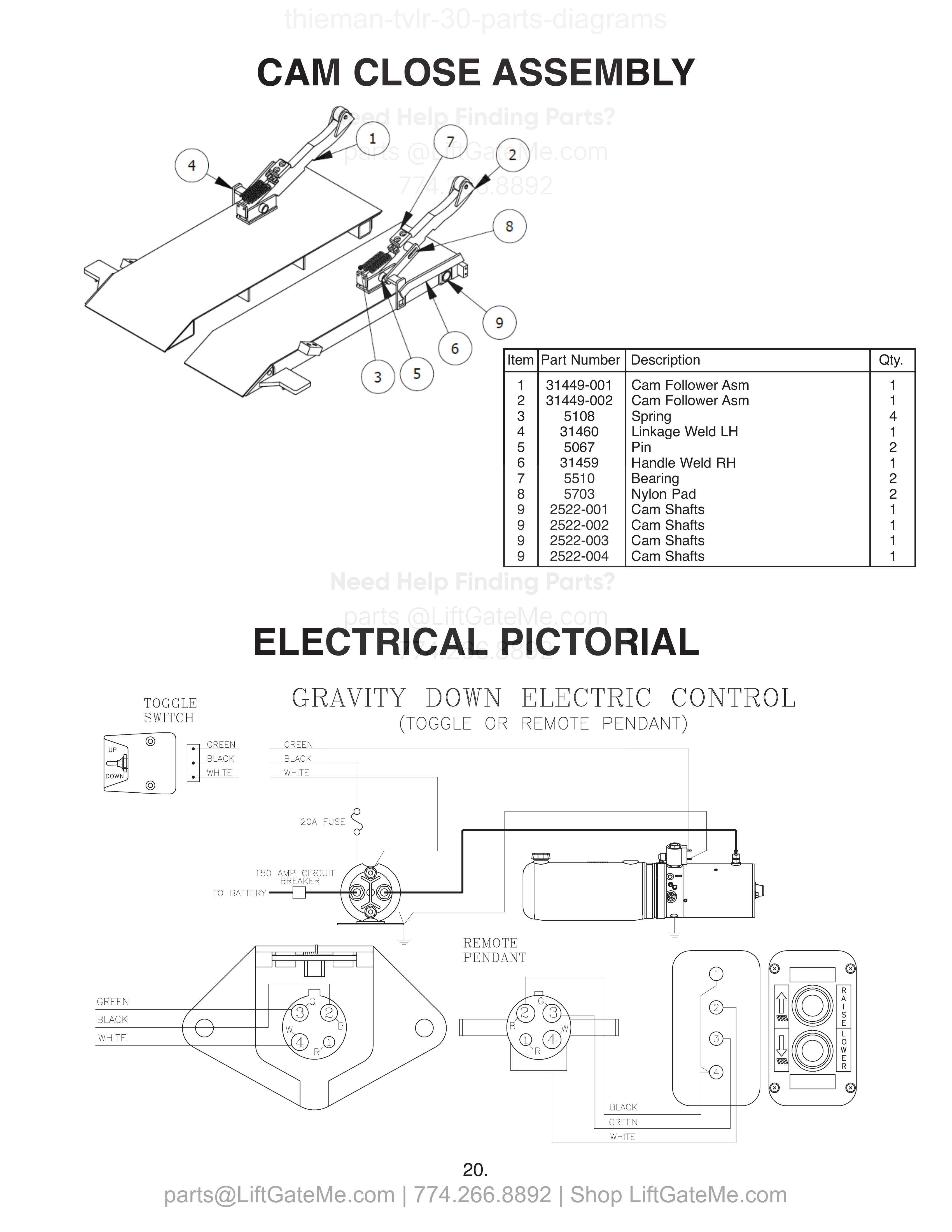 CAM CLOSE ASSEMBLY diagram