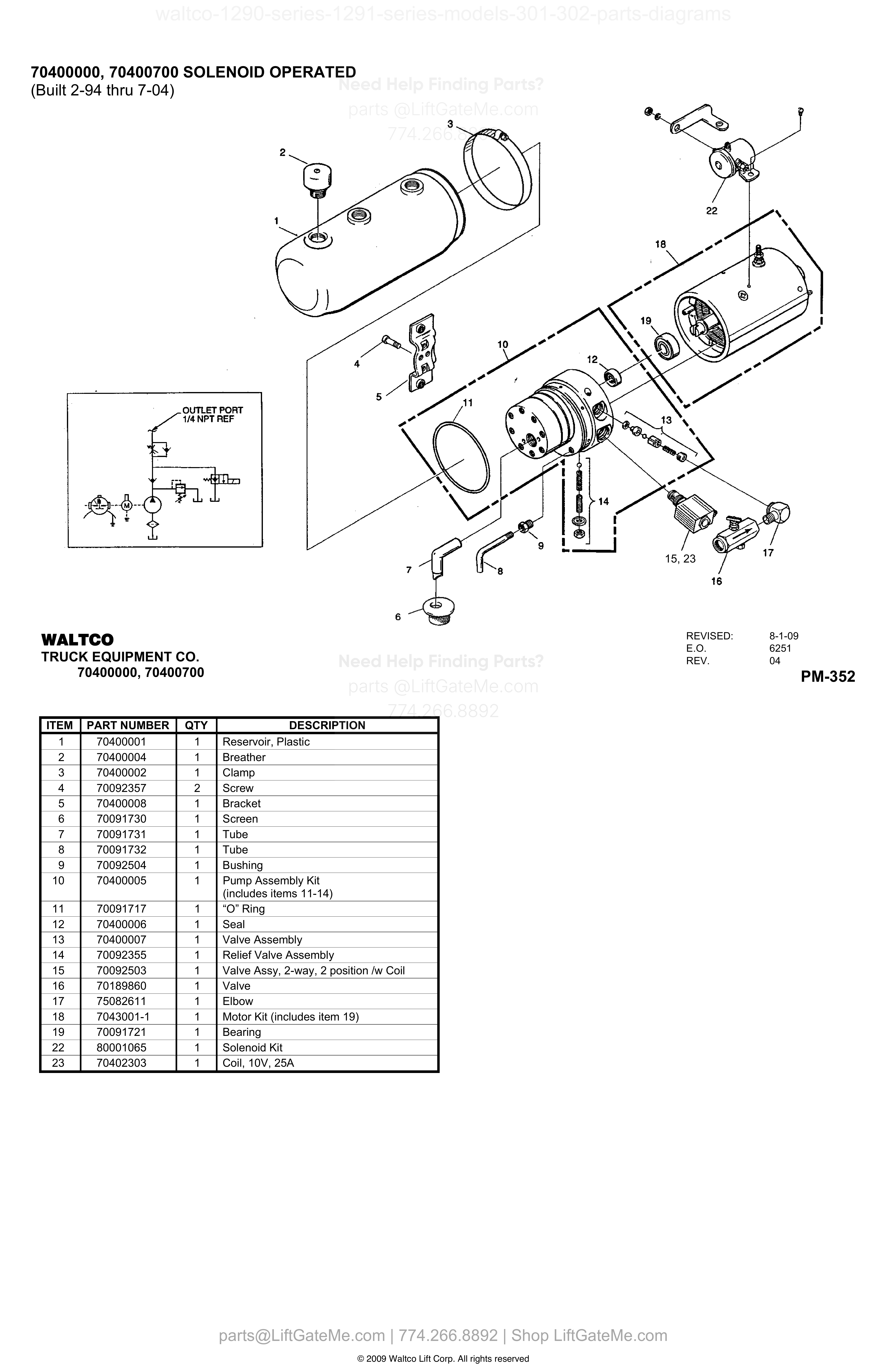 70400000, 70400700 SOLENOID OPERATED diagram
