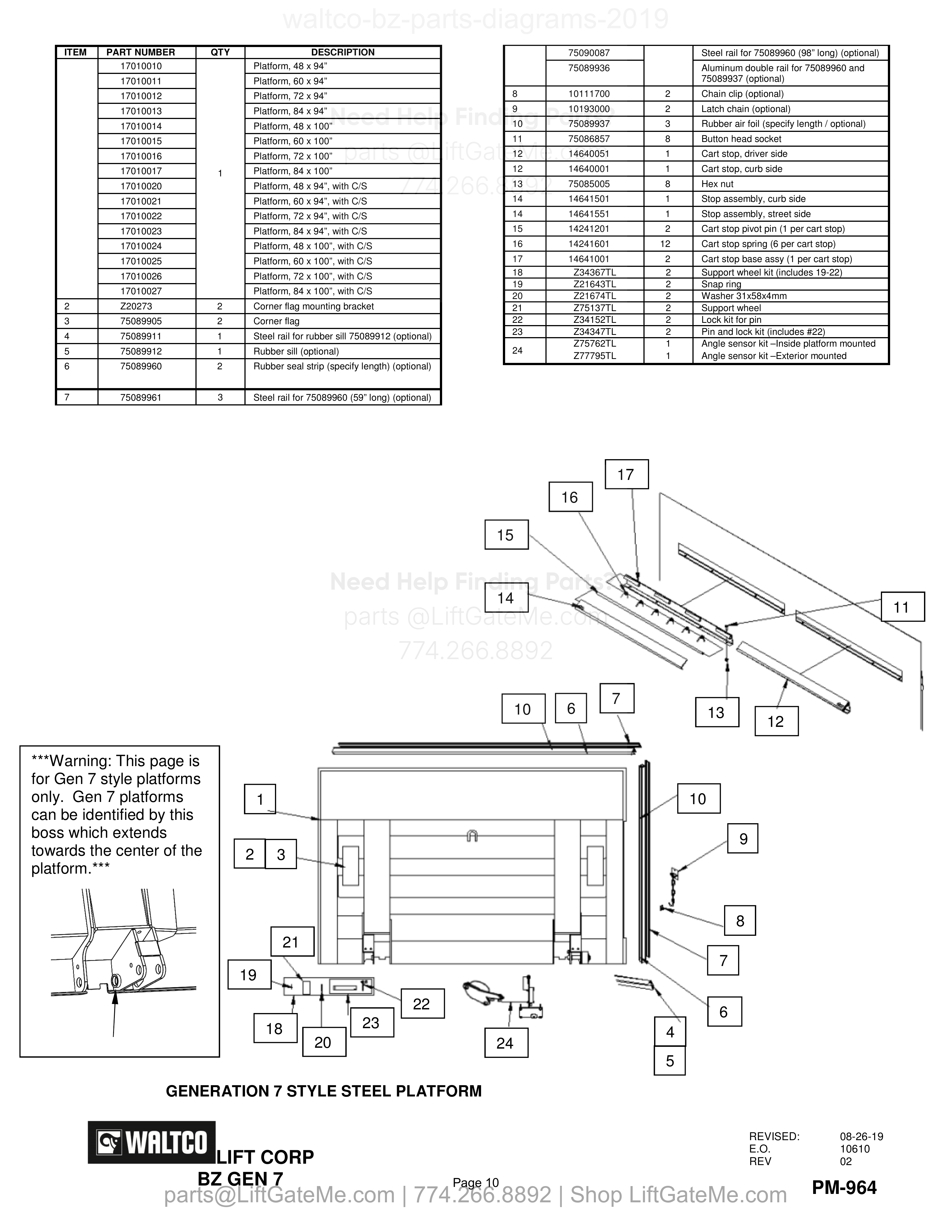 GENERATION 7 STYLE STEEL PLATFORM diagram