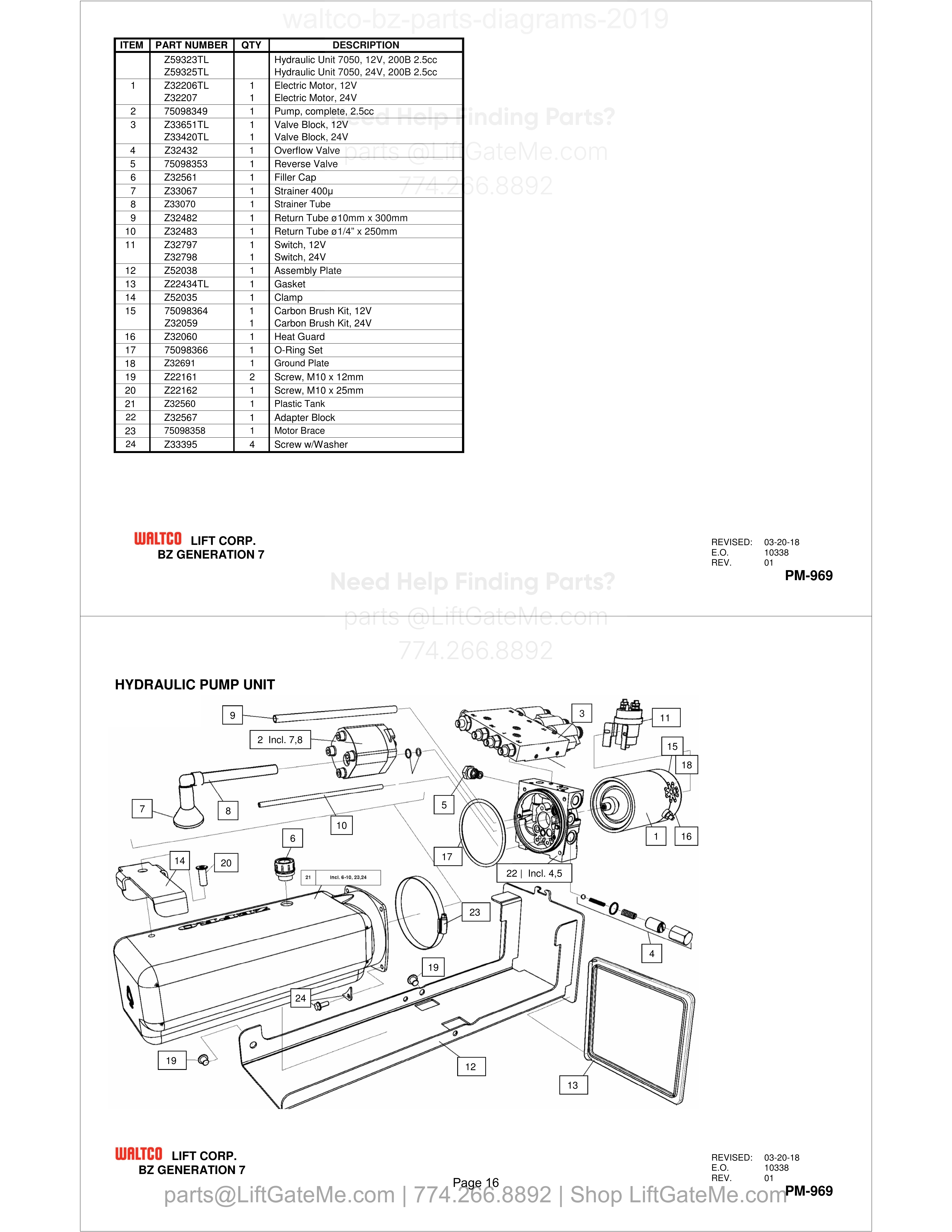 HYDRAULIC PUMP UNIT diagram