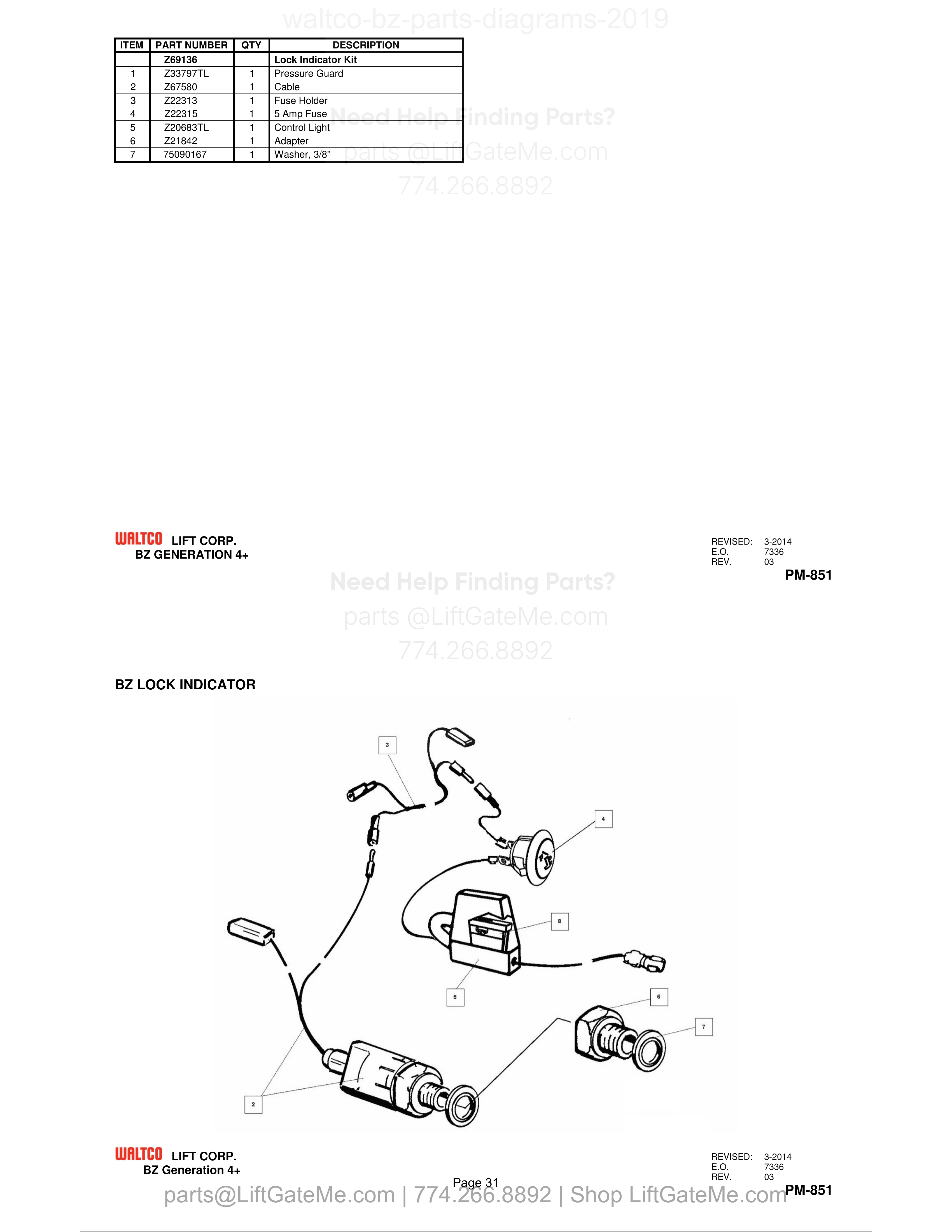 BZ LOCK INDICATOR diagram