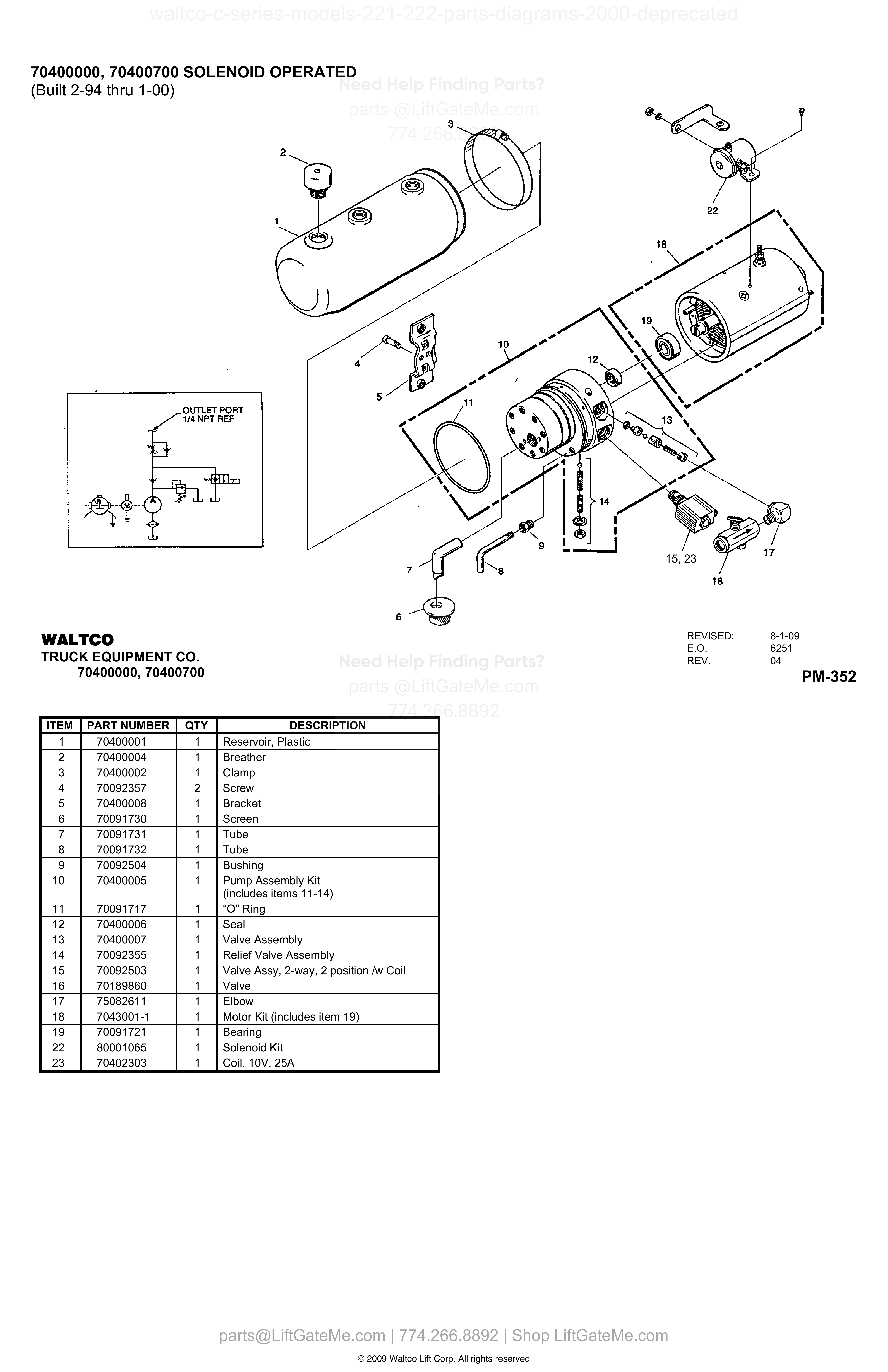 70400000, 70400700 SOLENOID OPERATED diagram