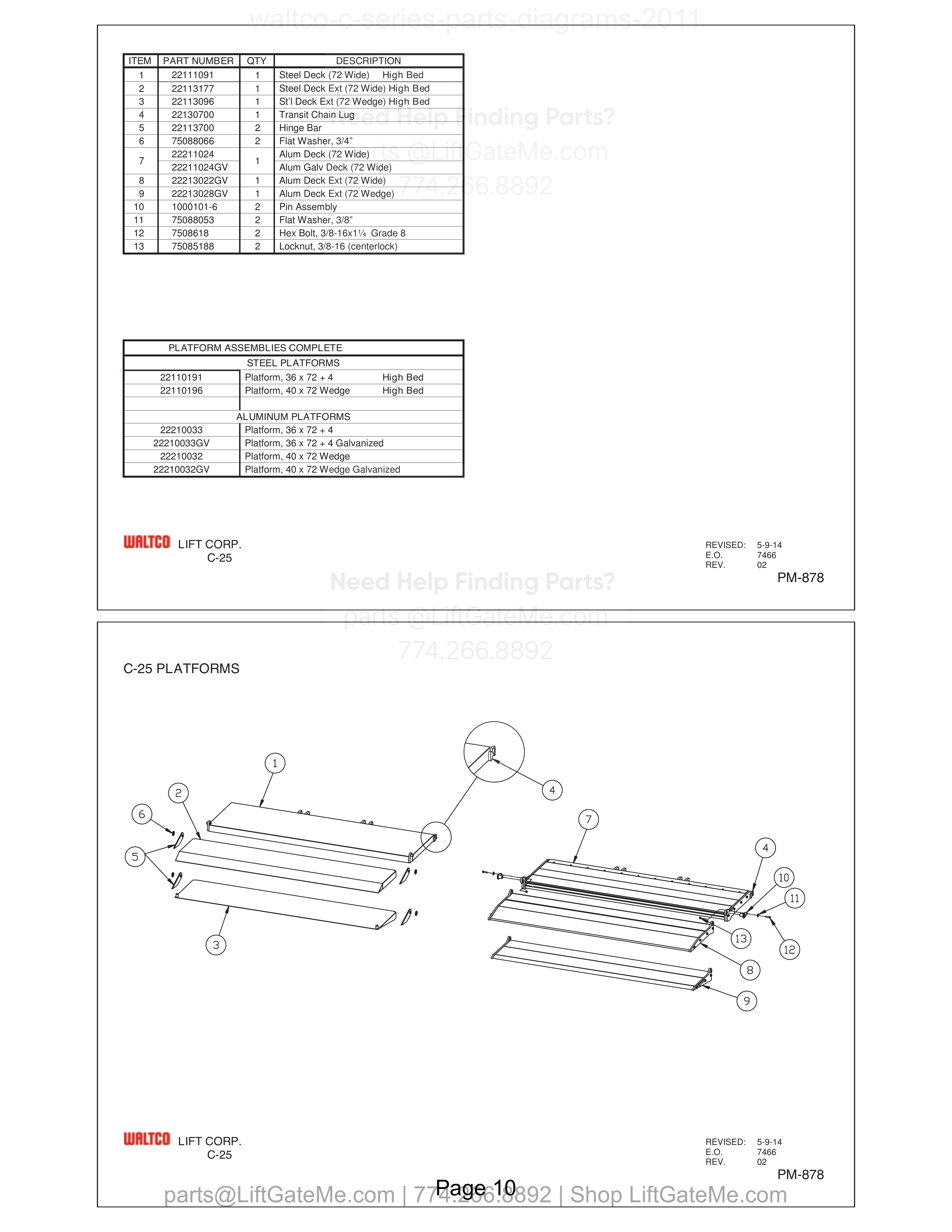 Platform Assemblies Complete diagram
