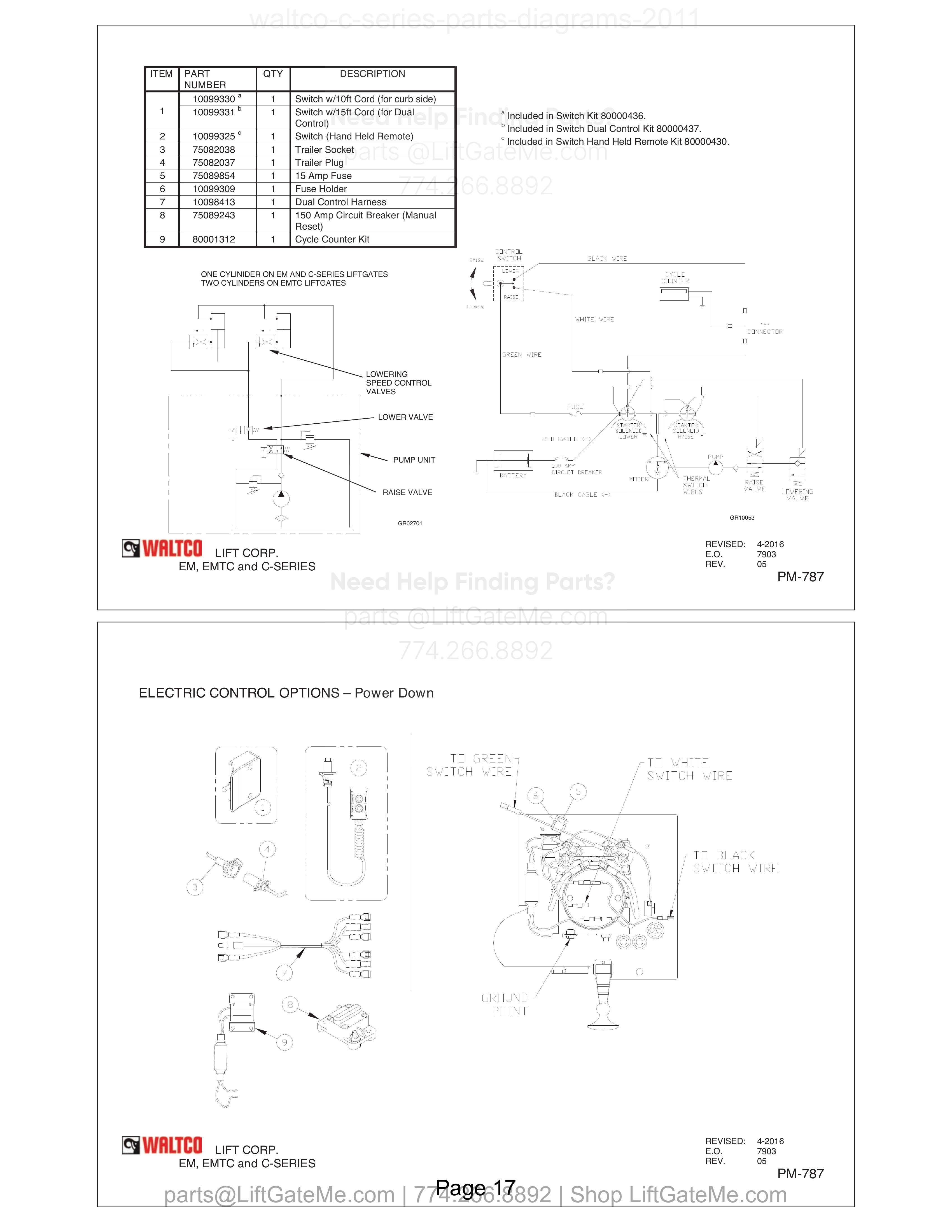 Parts table p17 (diagram p17) diagram
