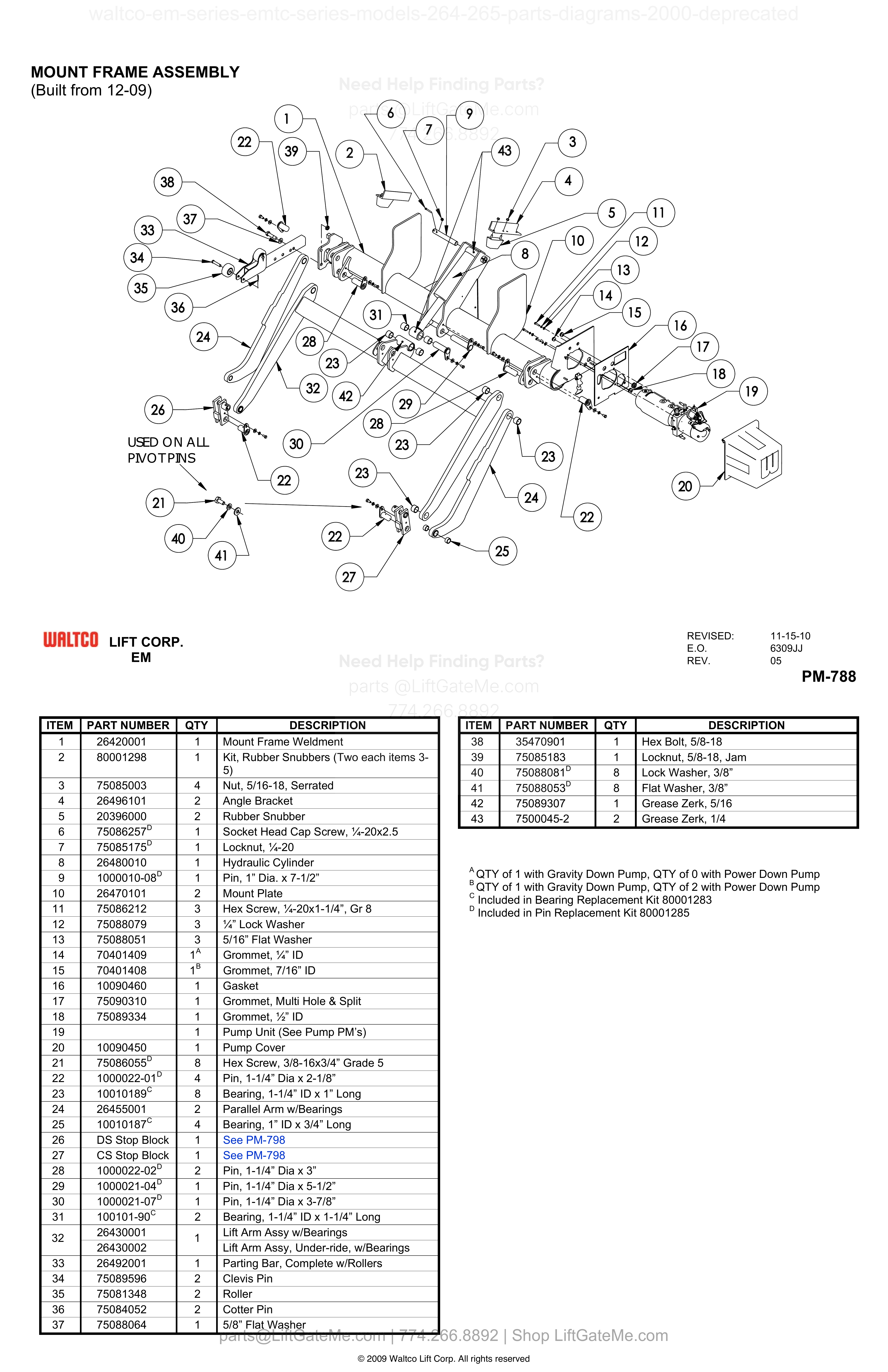 MOUNT FRAME ASSEMBLY diagram