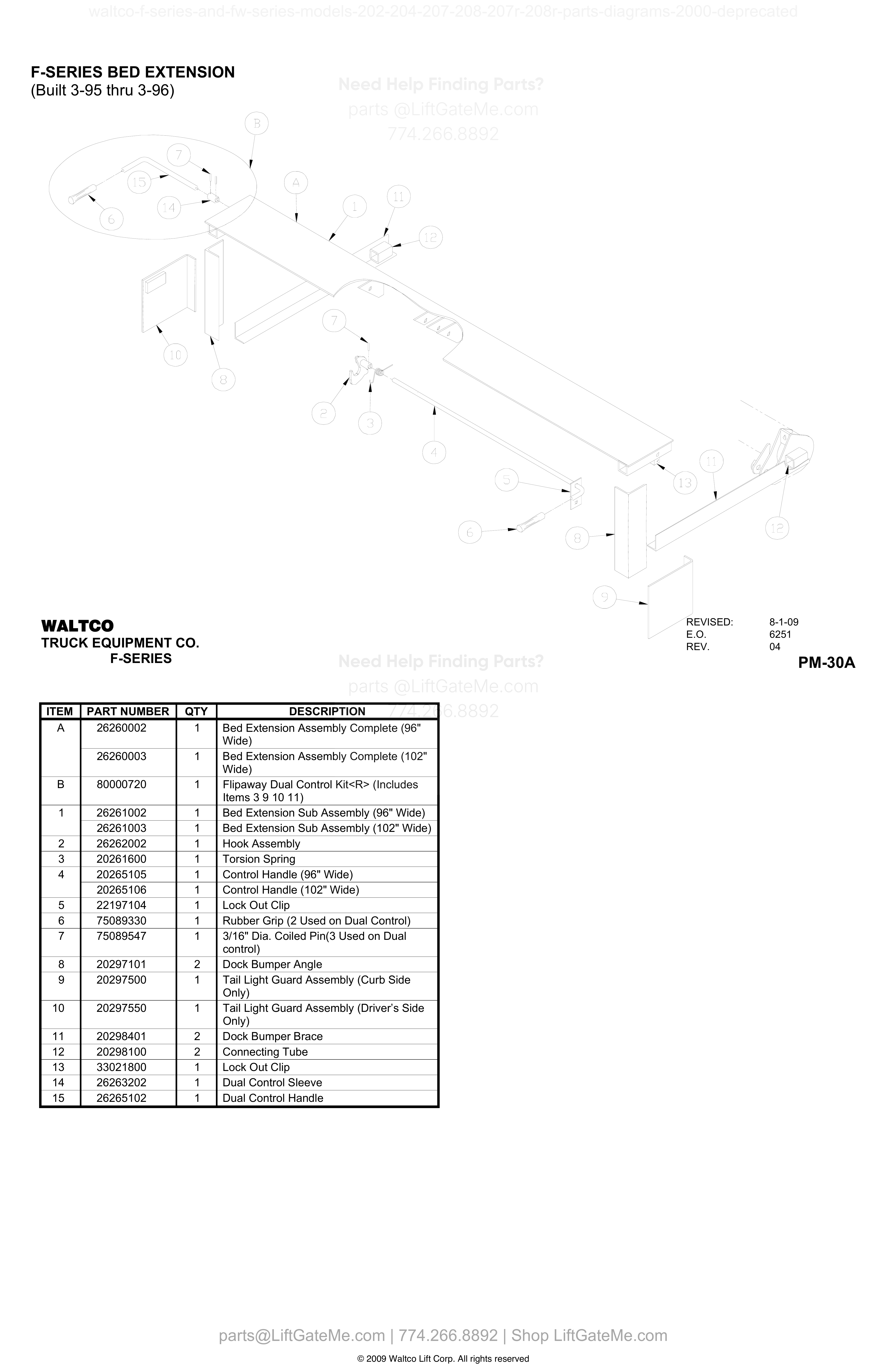 F-SERIES BED EXTENSION diagram