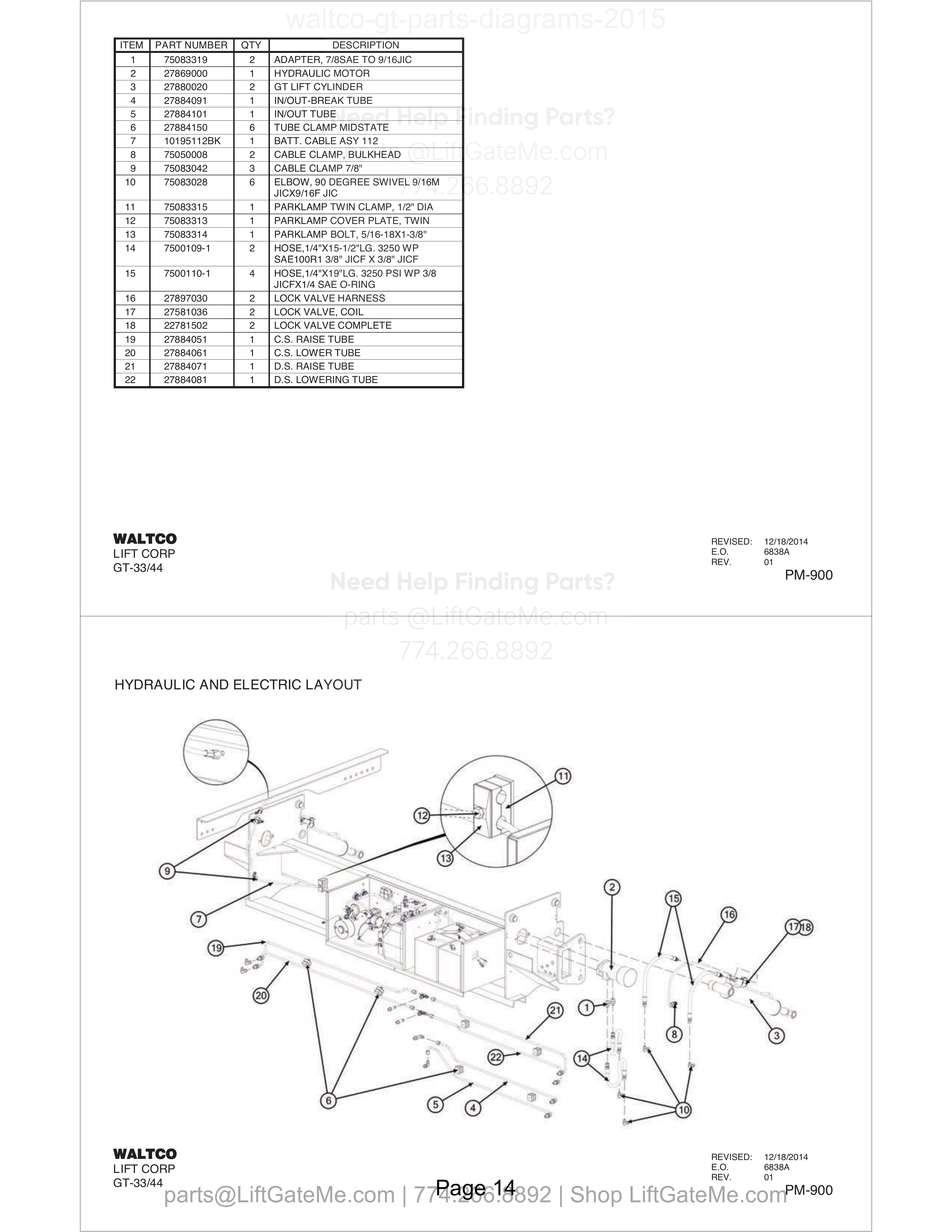HYDRAULIC AND ELECTRIC LAYOUT diagram