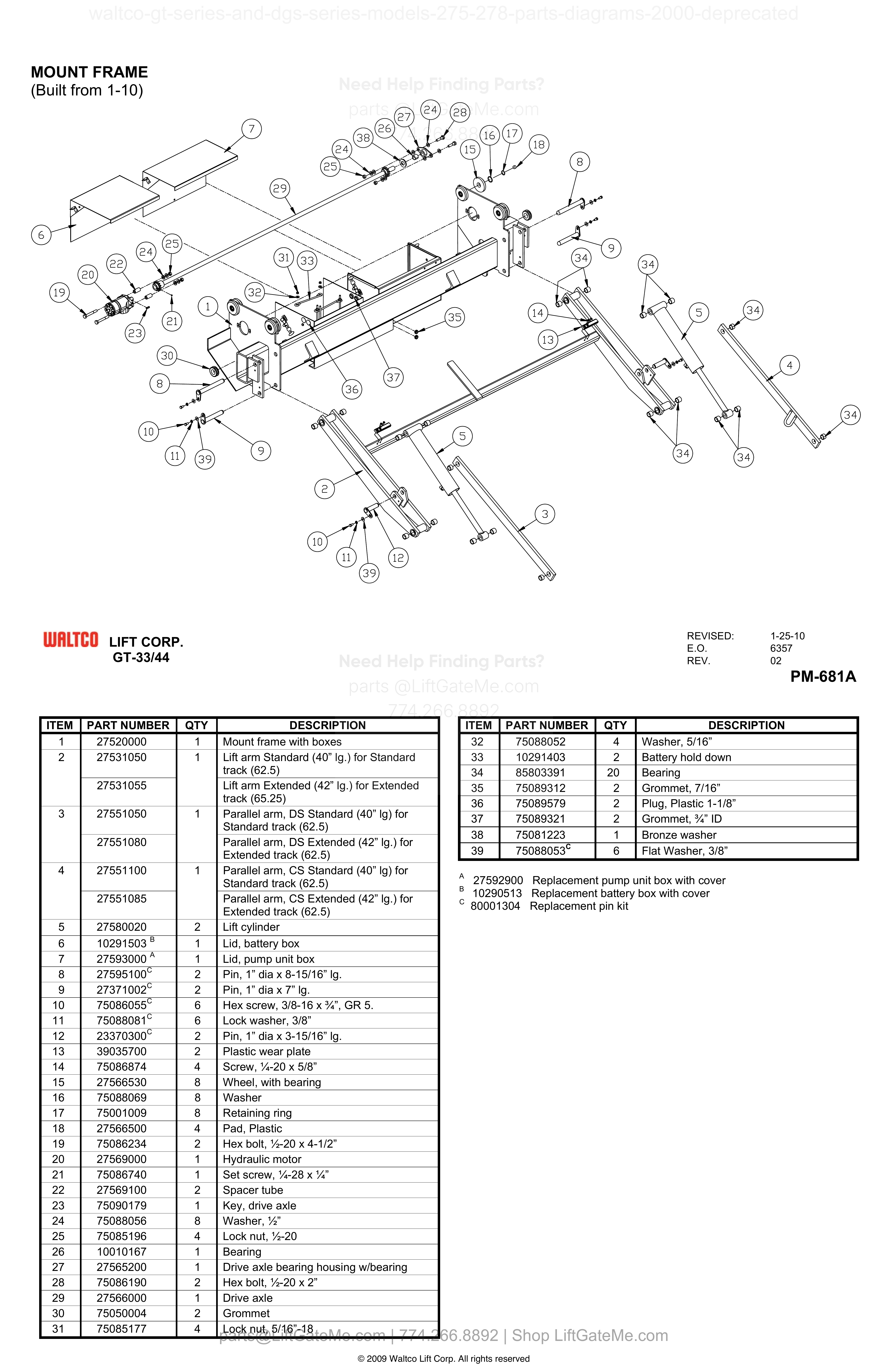 MOUNT FRAME (Built from 1-10) diagram