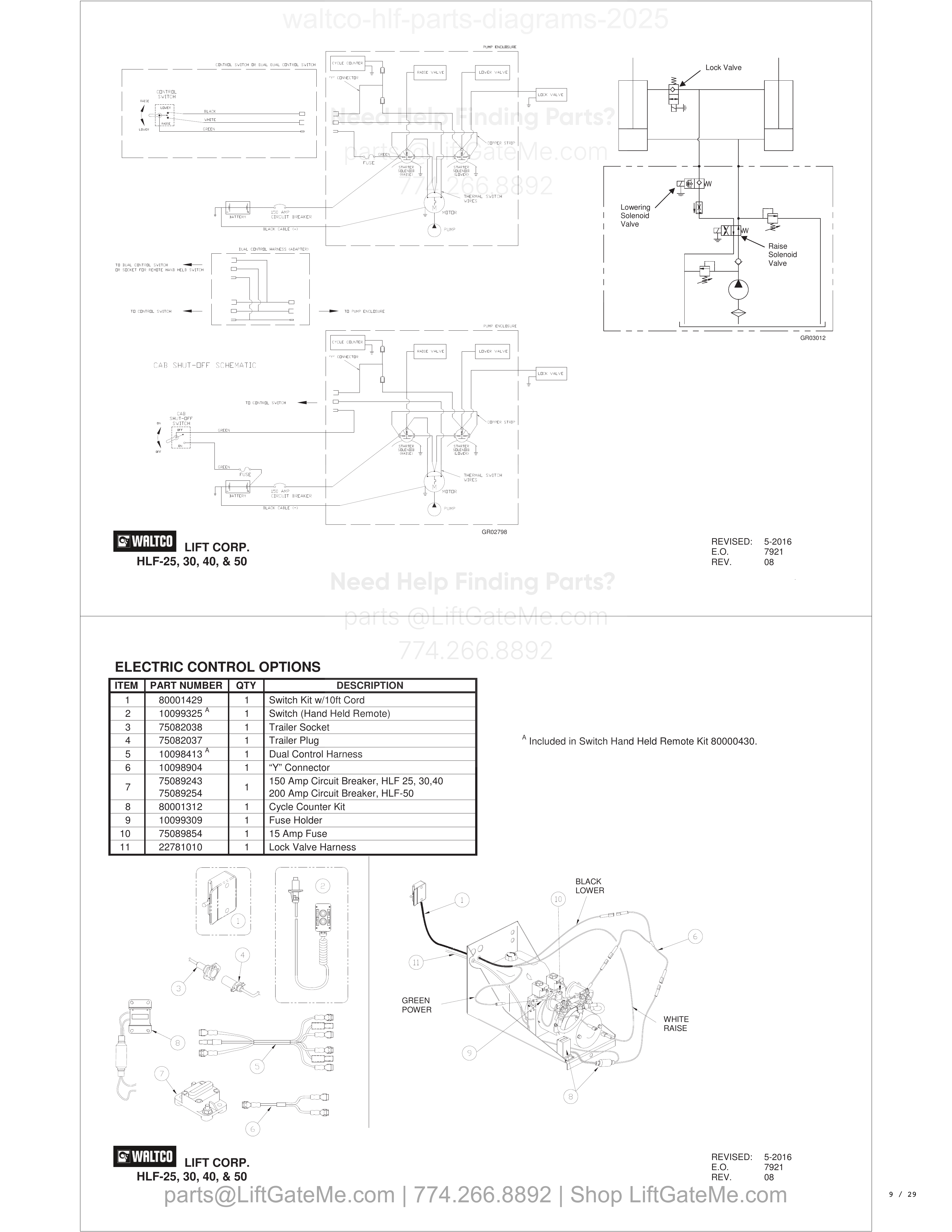 Electric Control Options diagram