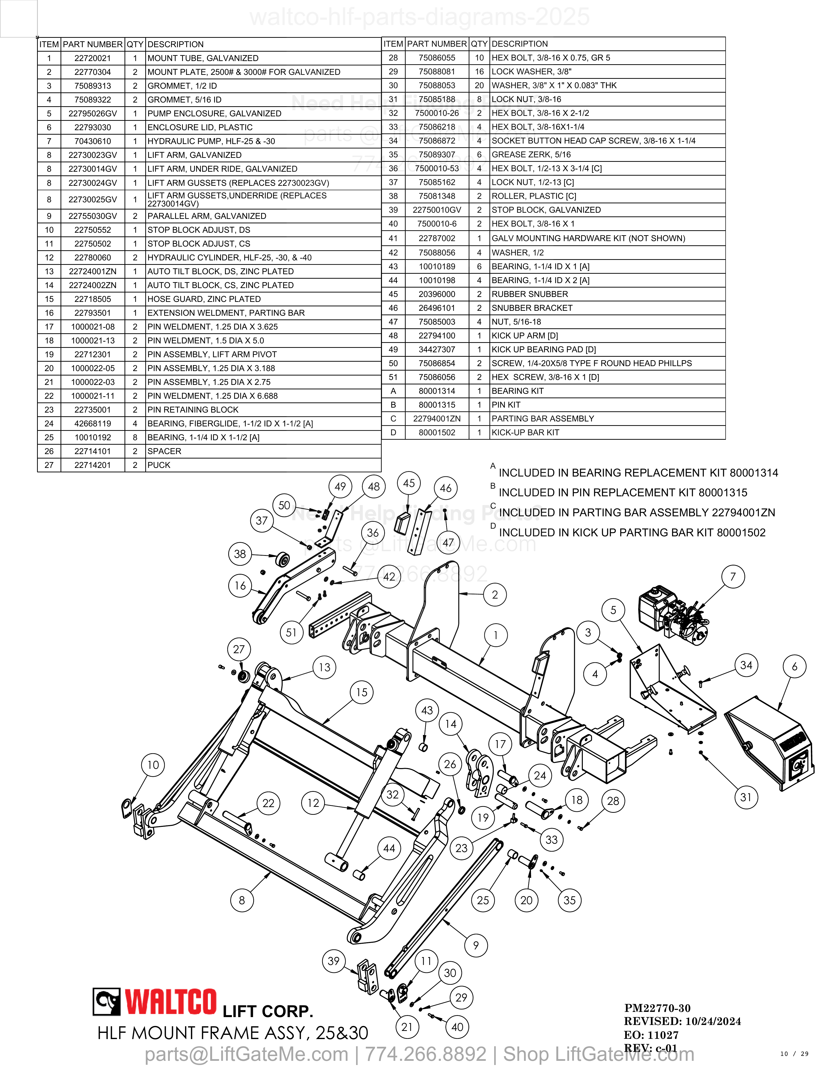 HLF MOUNT FRAME ASSY, 25&30 diagram