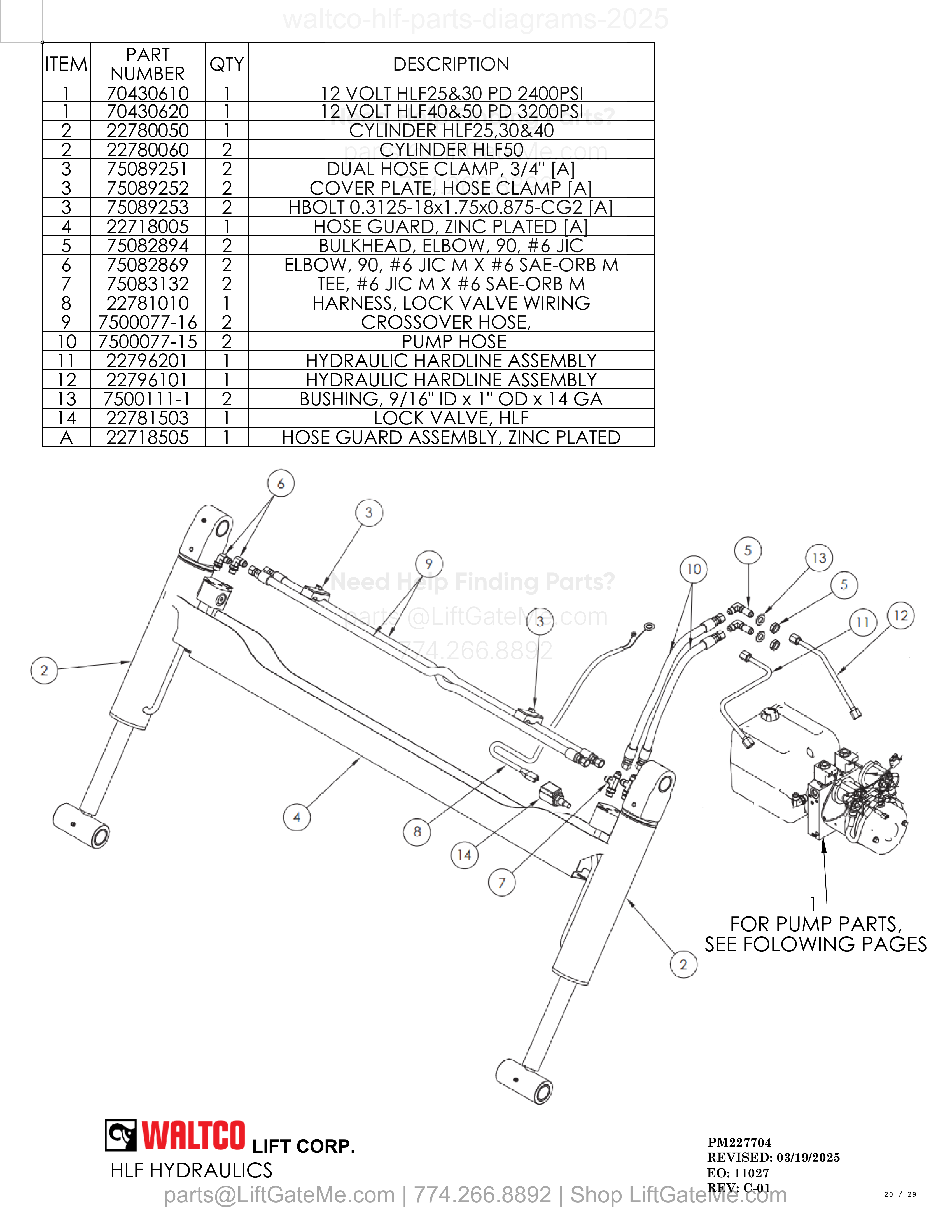 HLF HYDRAULICS diagram