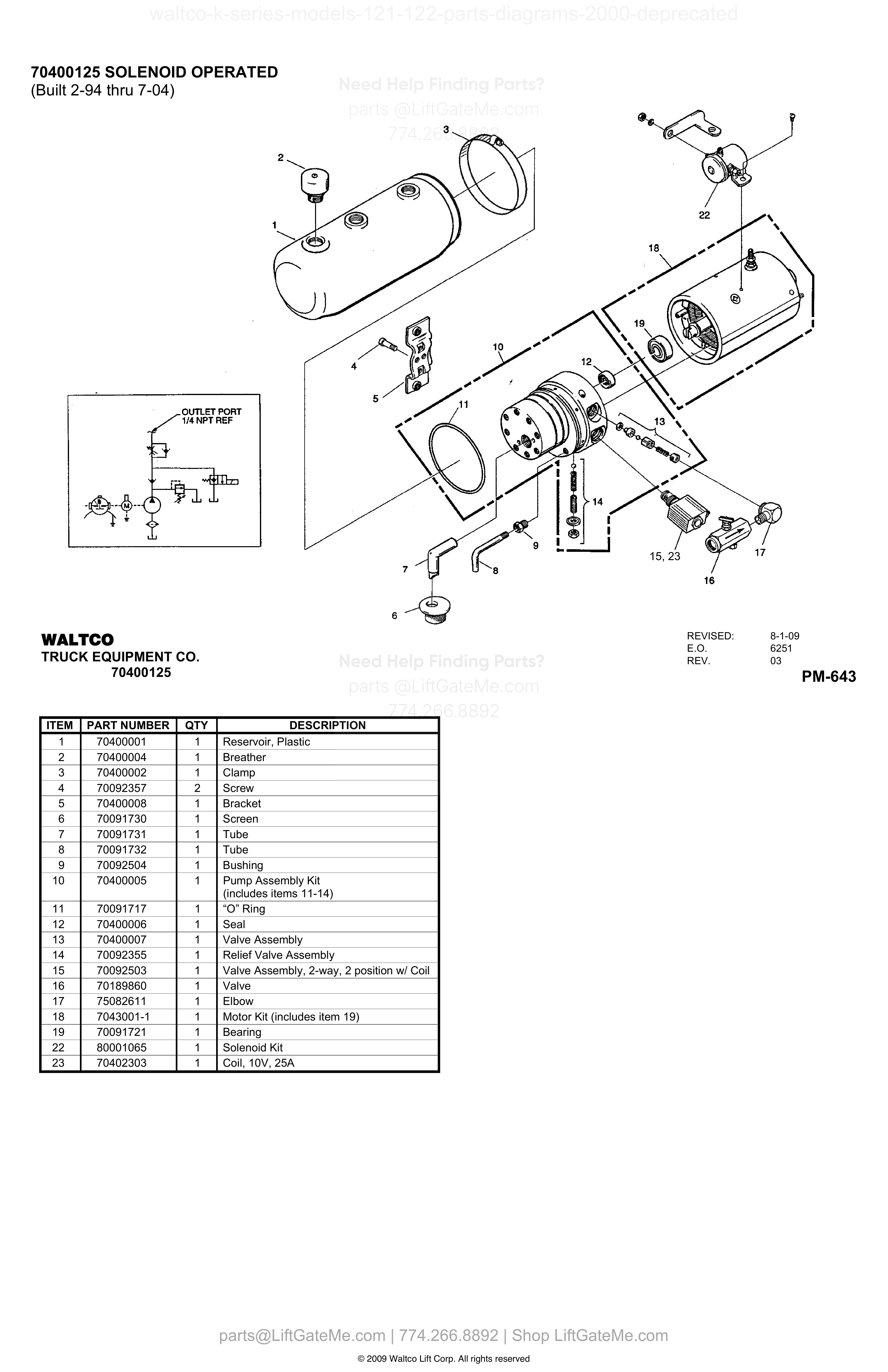 70400125 SOLENOID OPERATED diagram