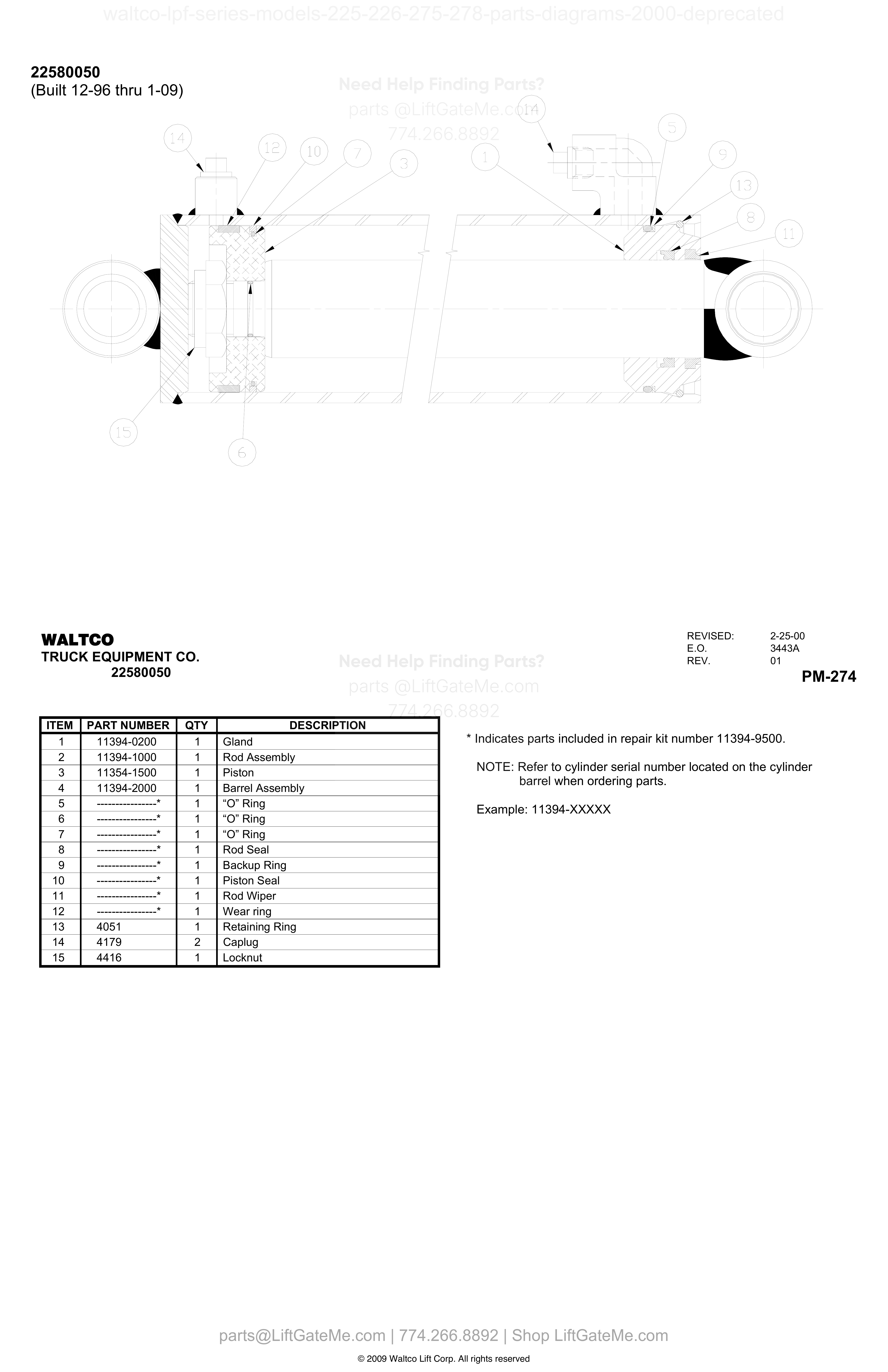 22580050 (Built 12-96 thru 1-09) diagram