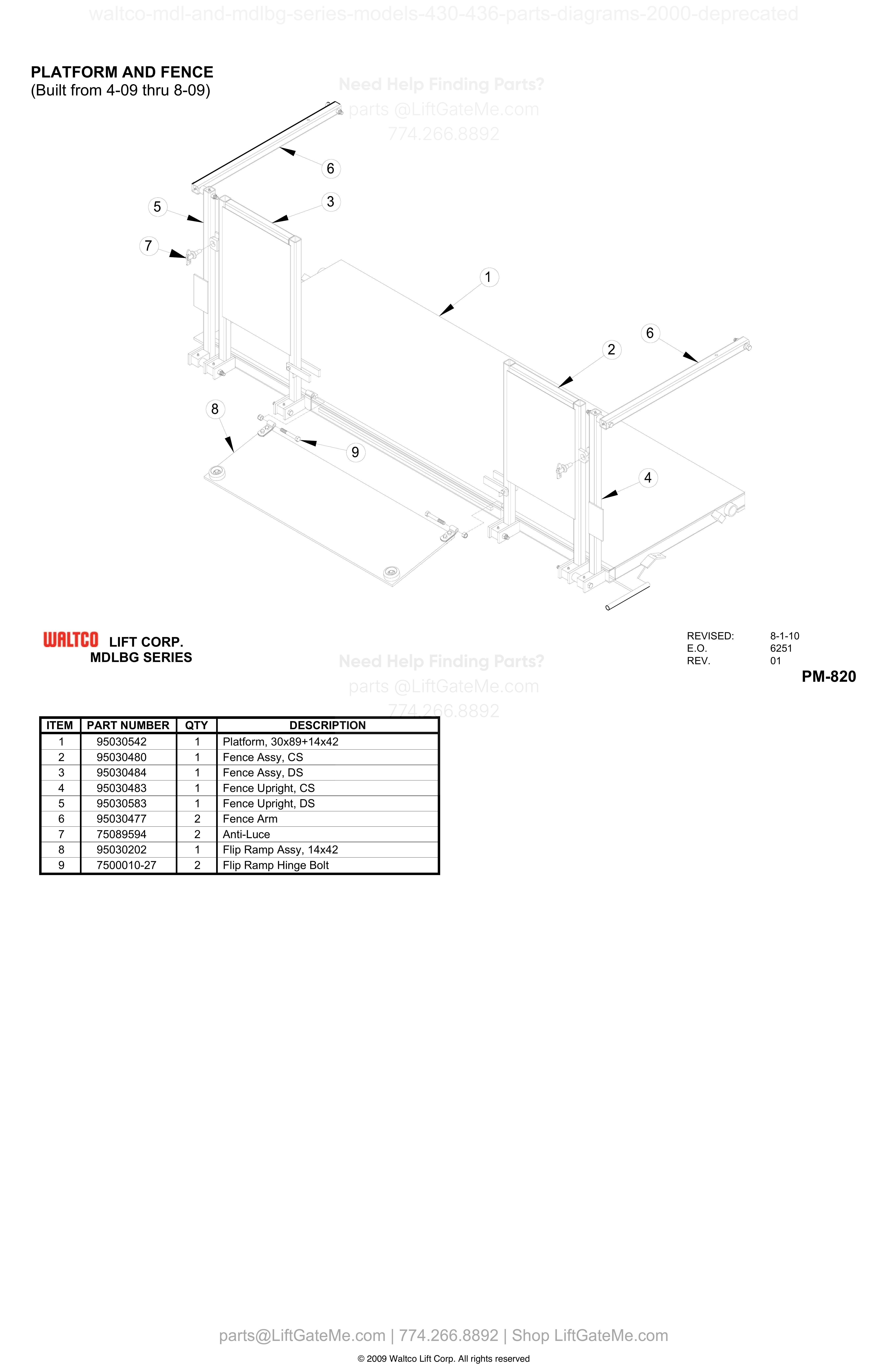 PLATFORM AND FENCE diagram