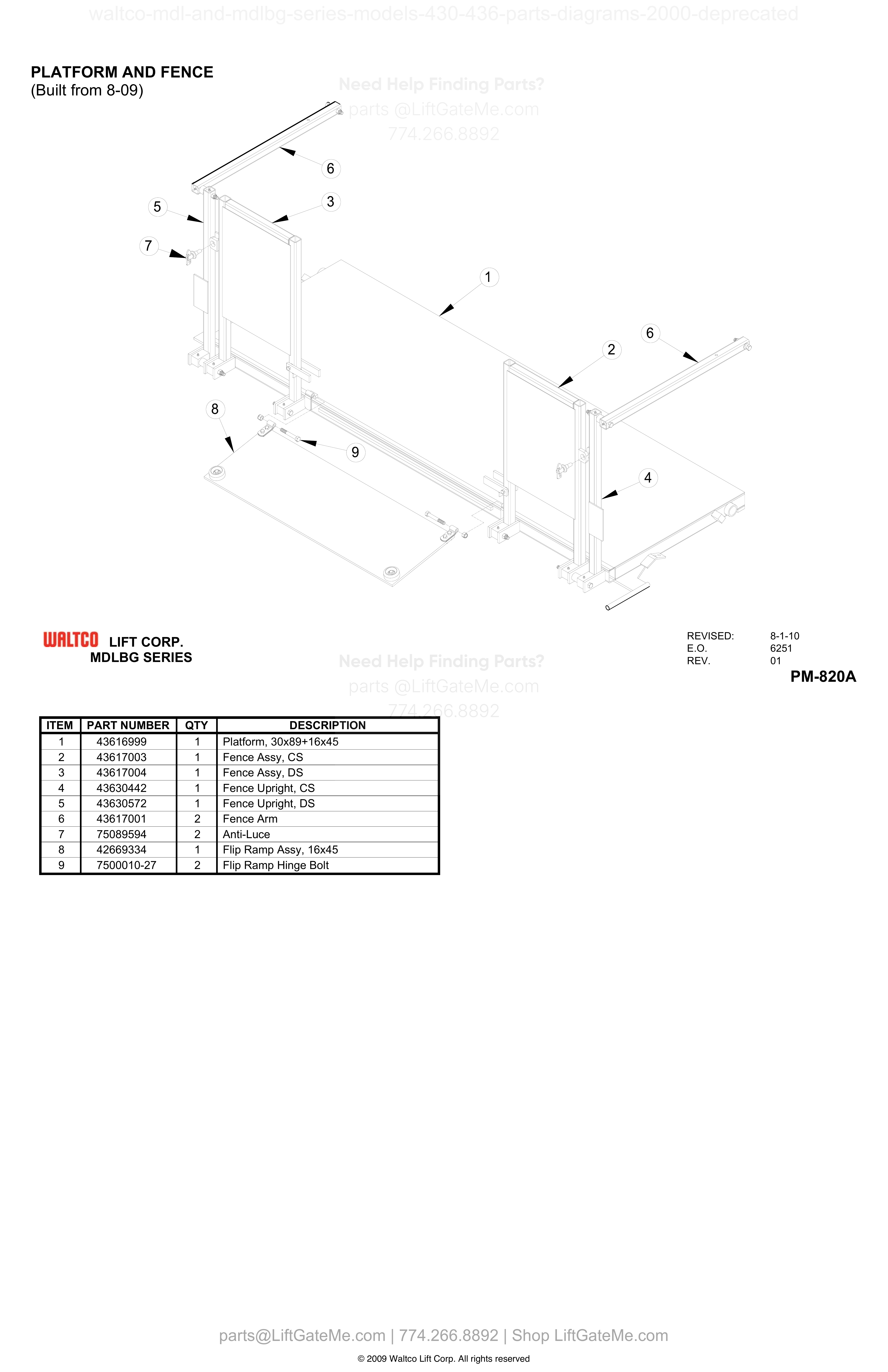 PLATFORM AND FENCE (Built from 8-09) diagram