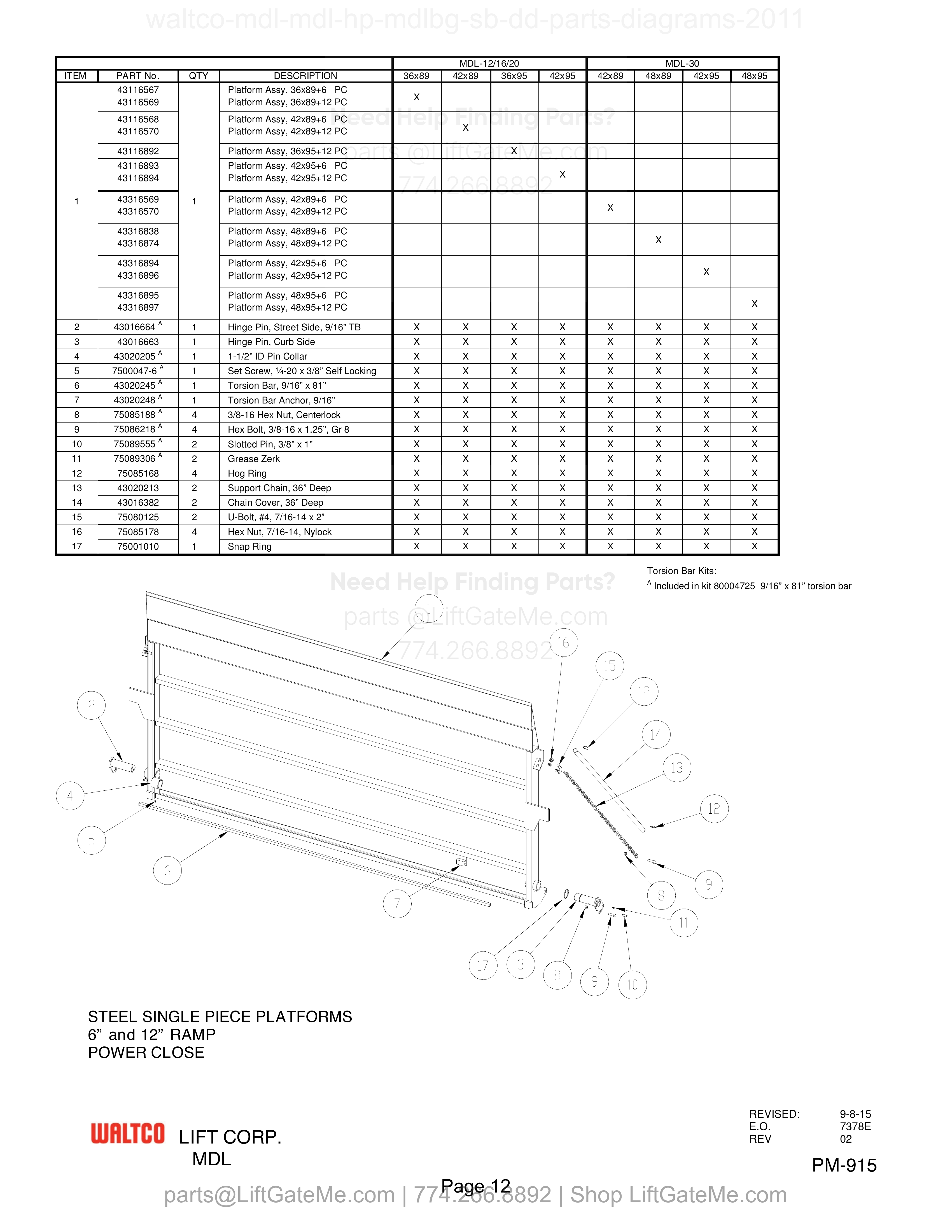 STEEL SINGLE PIECE PLATFORMS 6” and 12” RAMP POWER CLOSE diagram