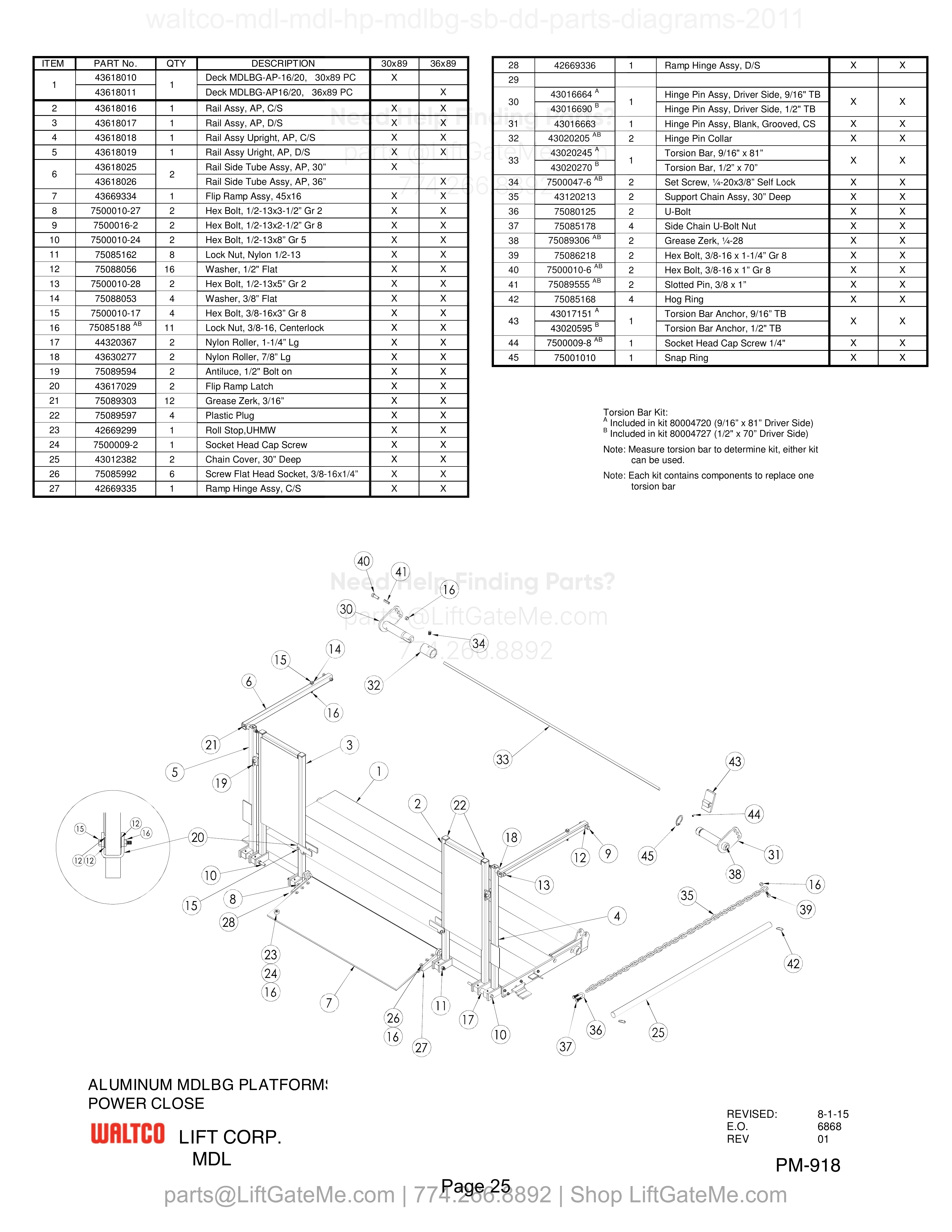 ALUMINUM MDLBG PLATFORM: POWER CLOSE diagram