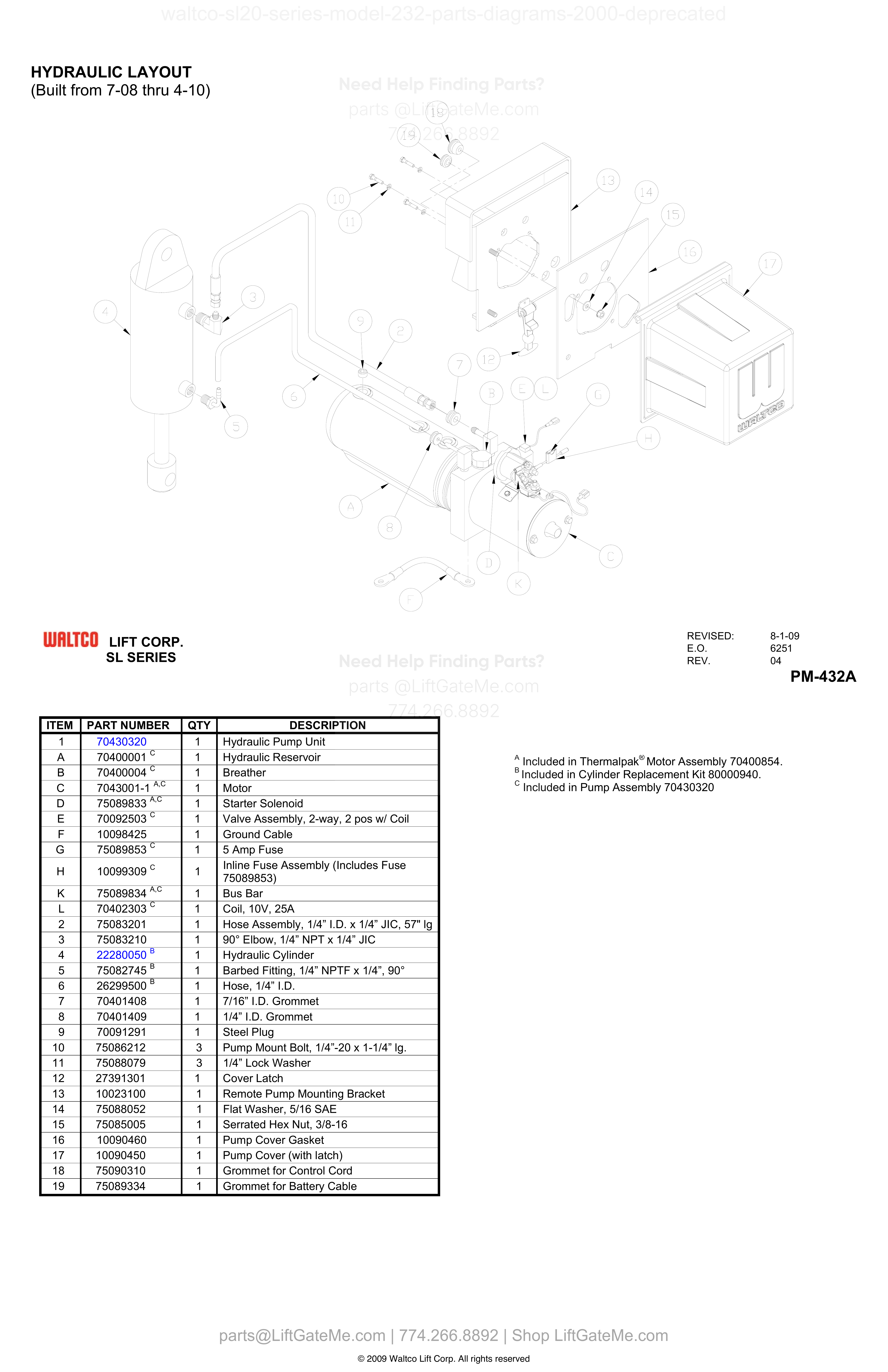 HYDRAULIC LAYOUT diagram