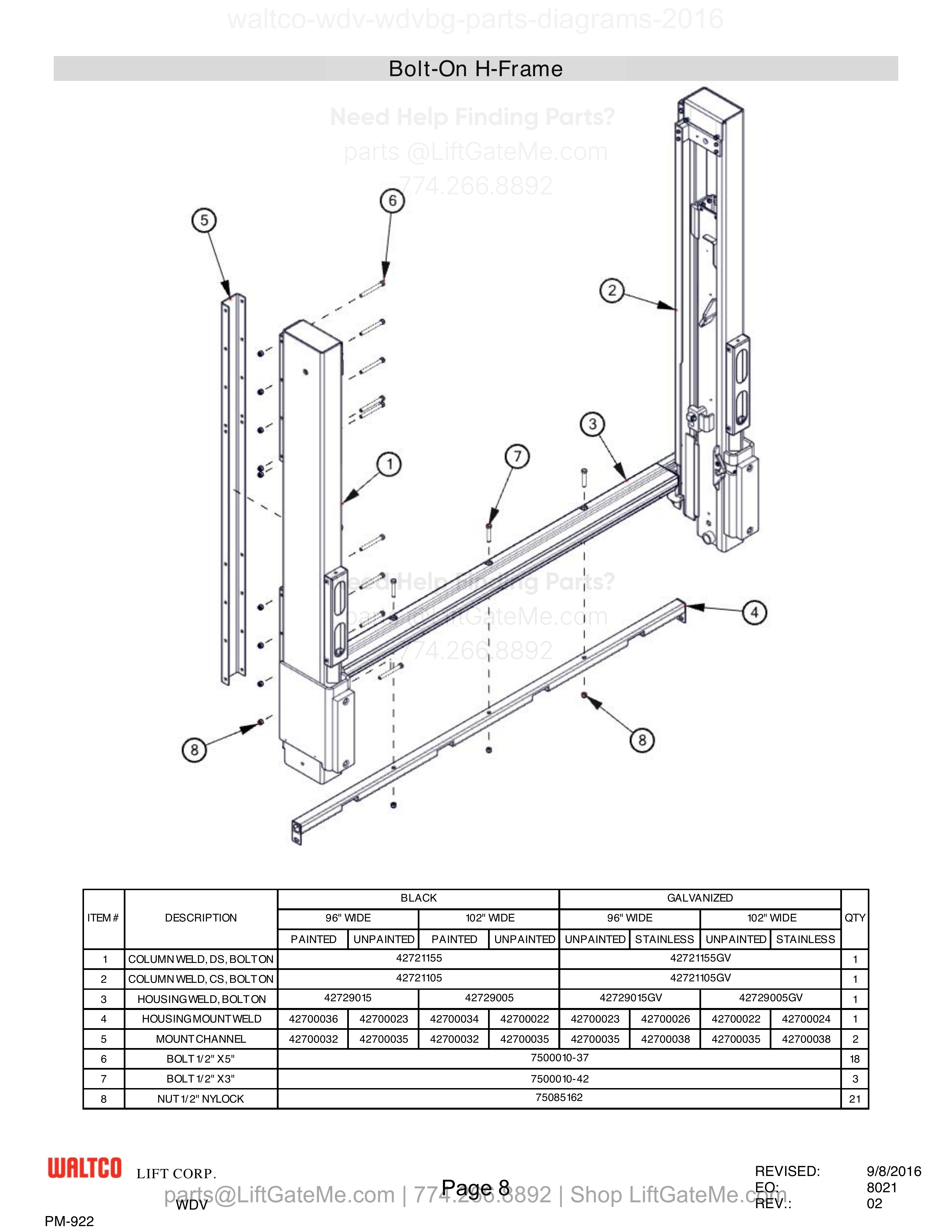 Bolt-On H-Frame diagram