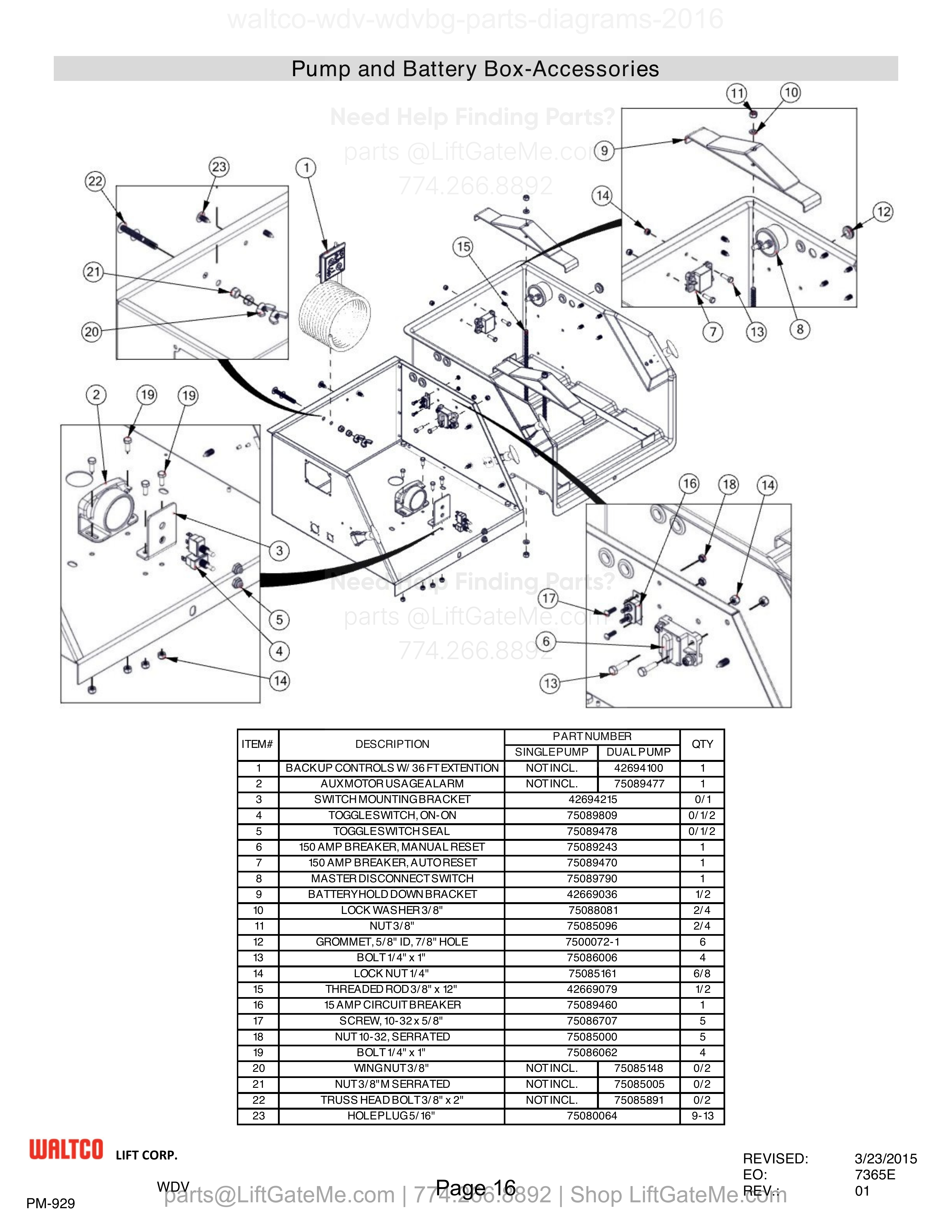 Pump and Battery Box-Accessories diagram