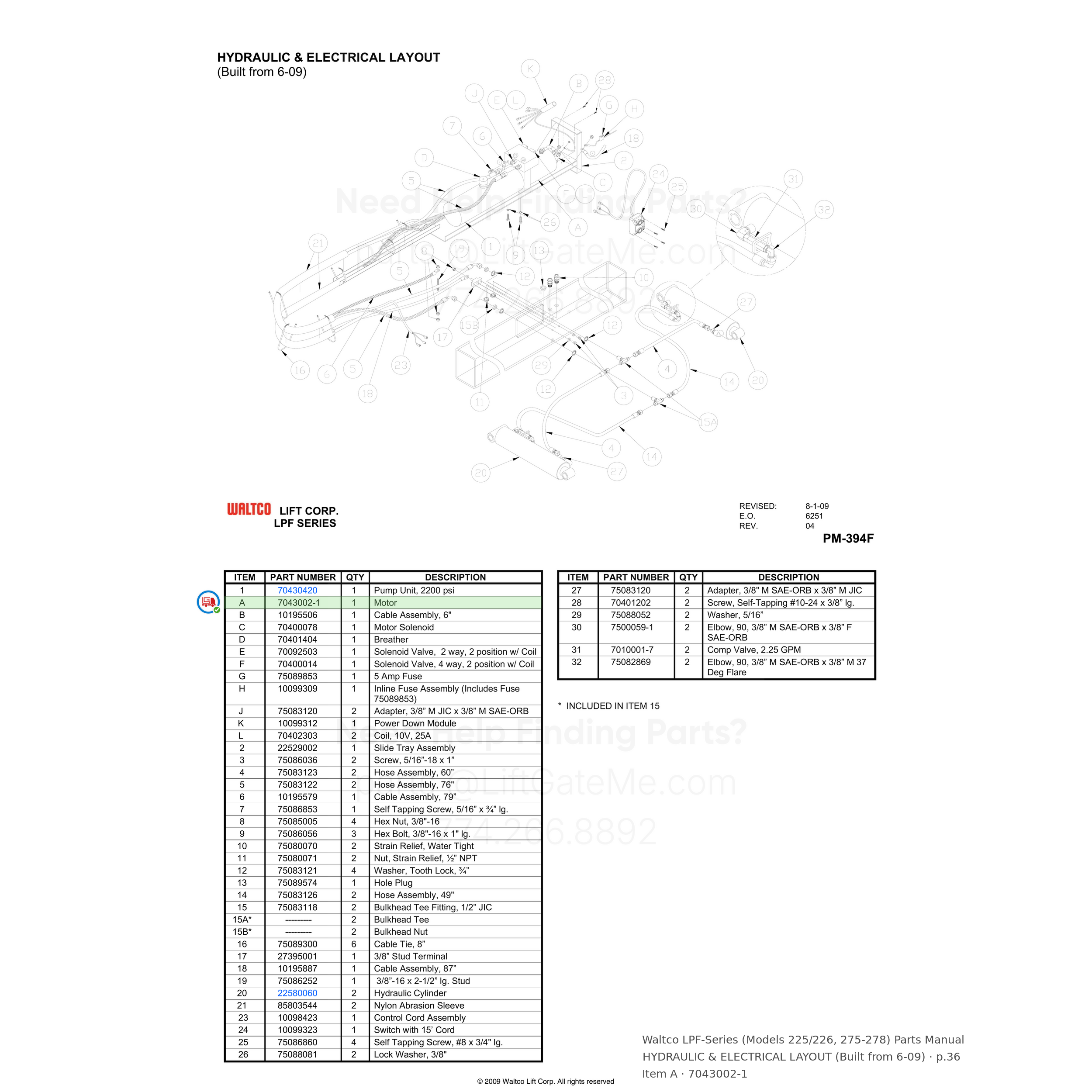 Waltco LPF-Series (Models 225/226, 275-278)