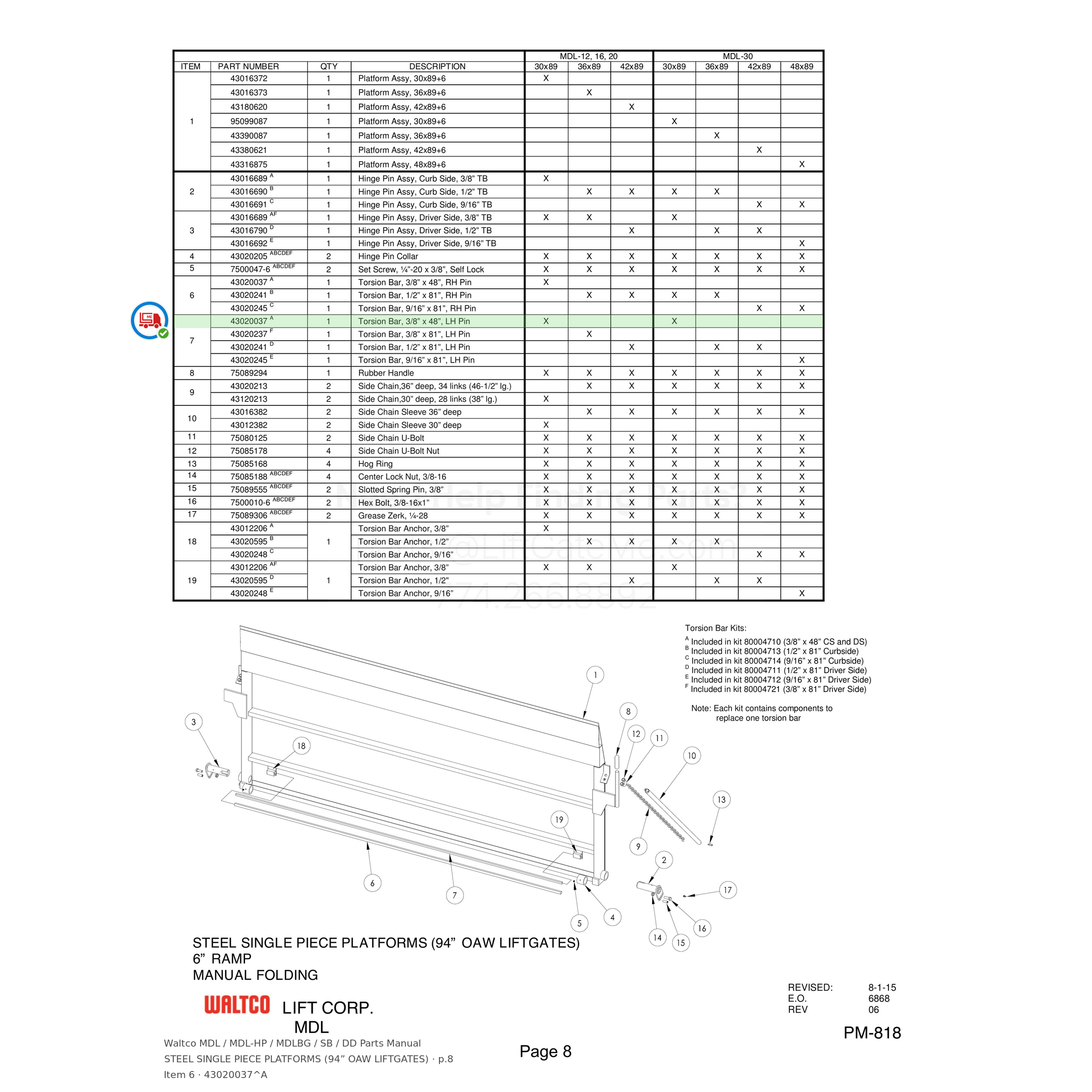 Waltco MDL / MDL-HP / MDLBG / SB / DD