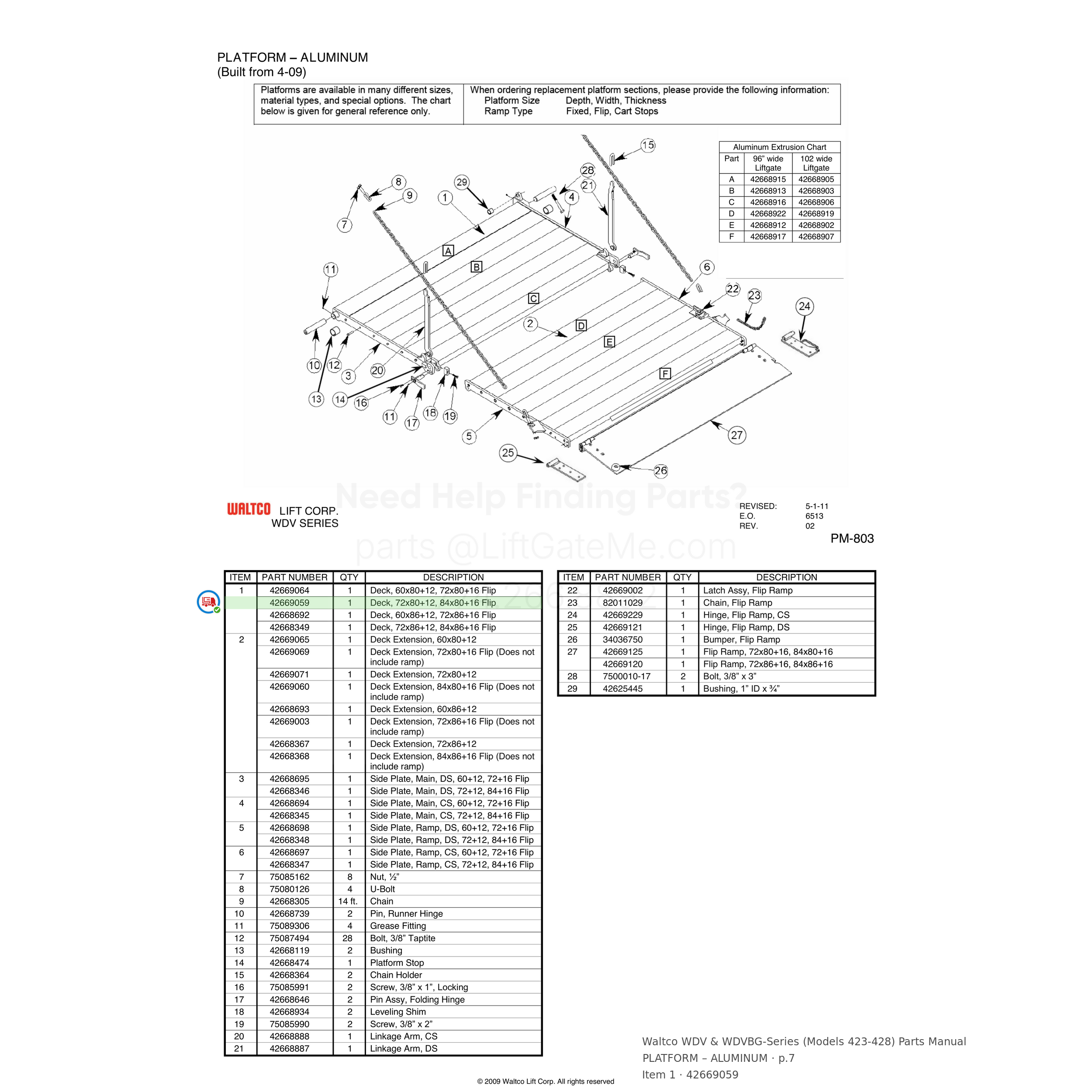 Waltco WDV & WDVBG-Series (Models 423-428)