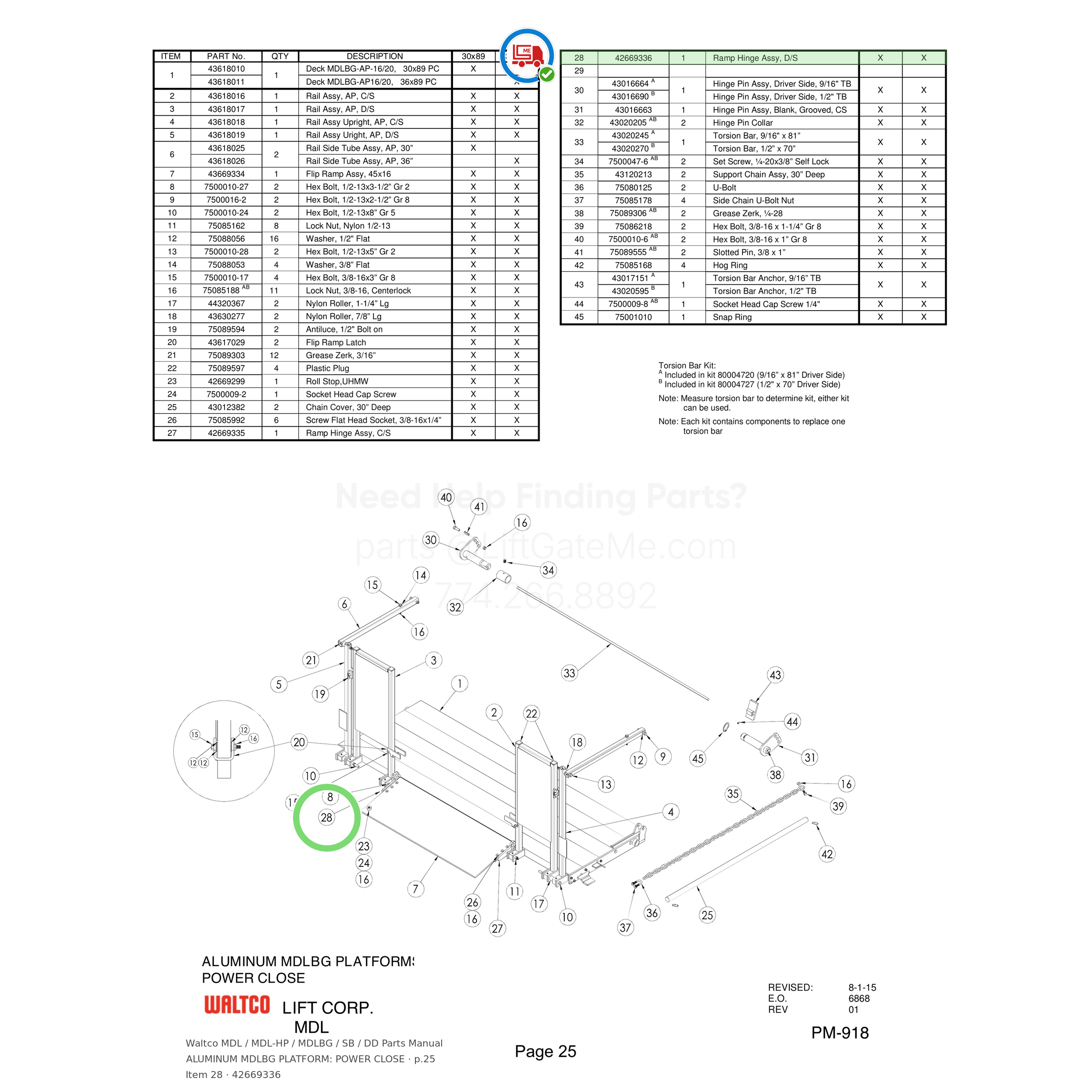 Waltco MDL / MDL-HP / MDLBG / SB / DD