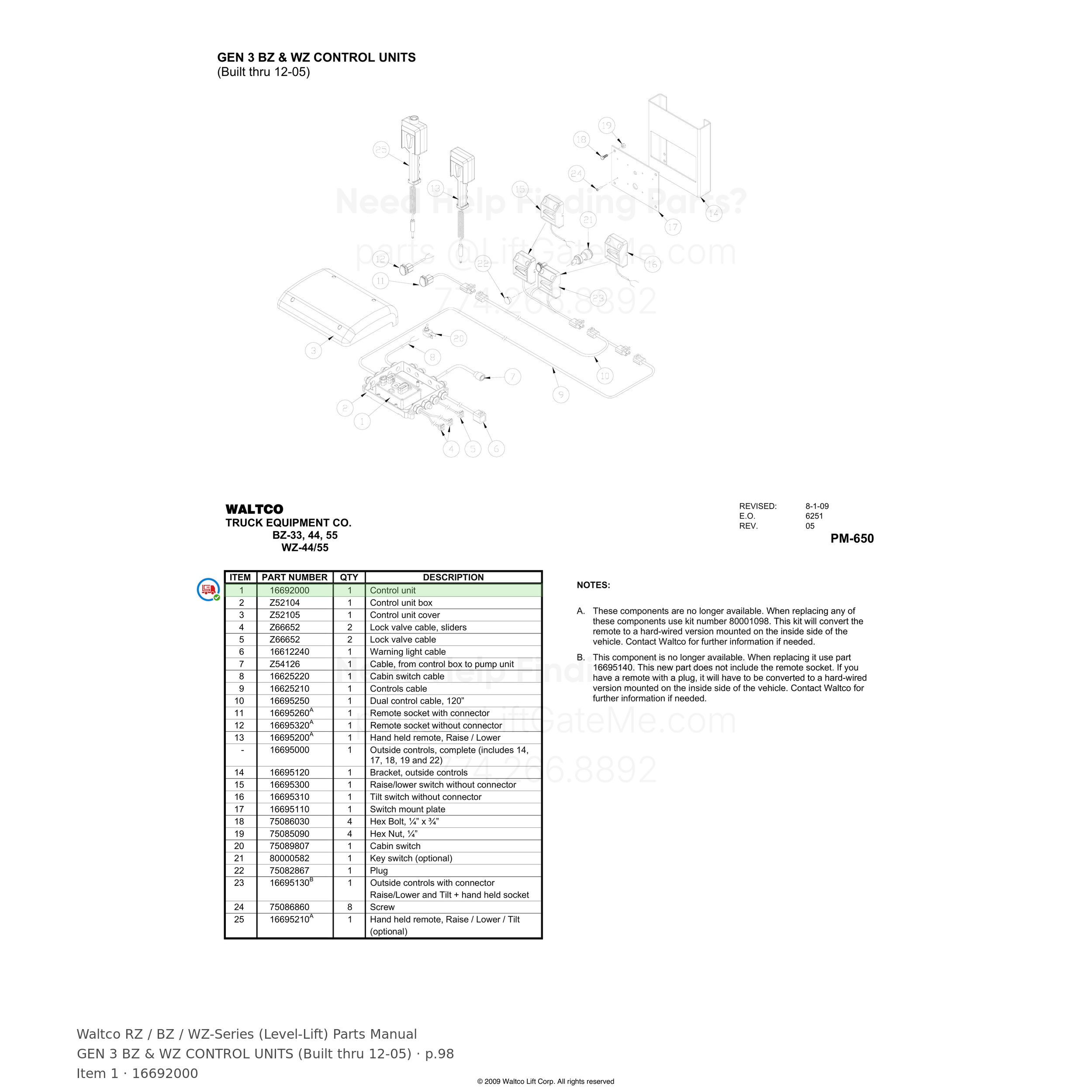 Waltco RZ / BZ / WZ-Series (Level-Lift)