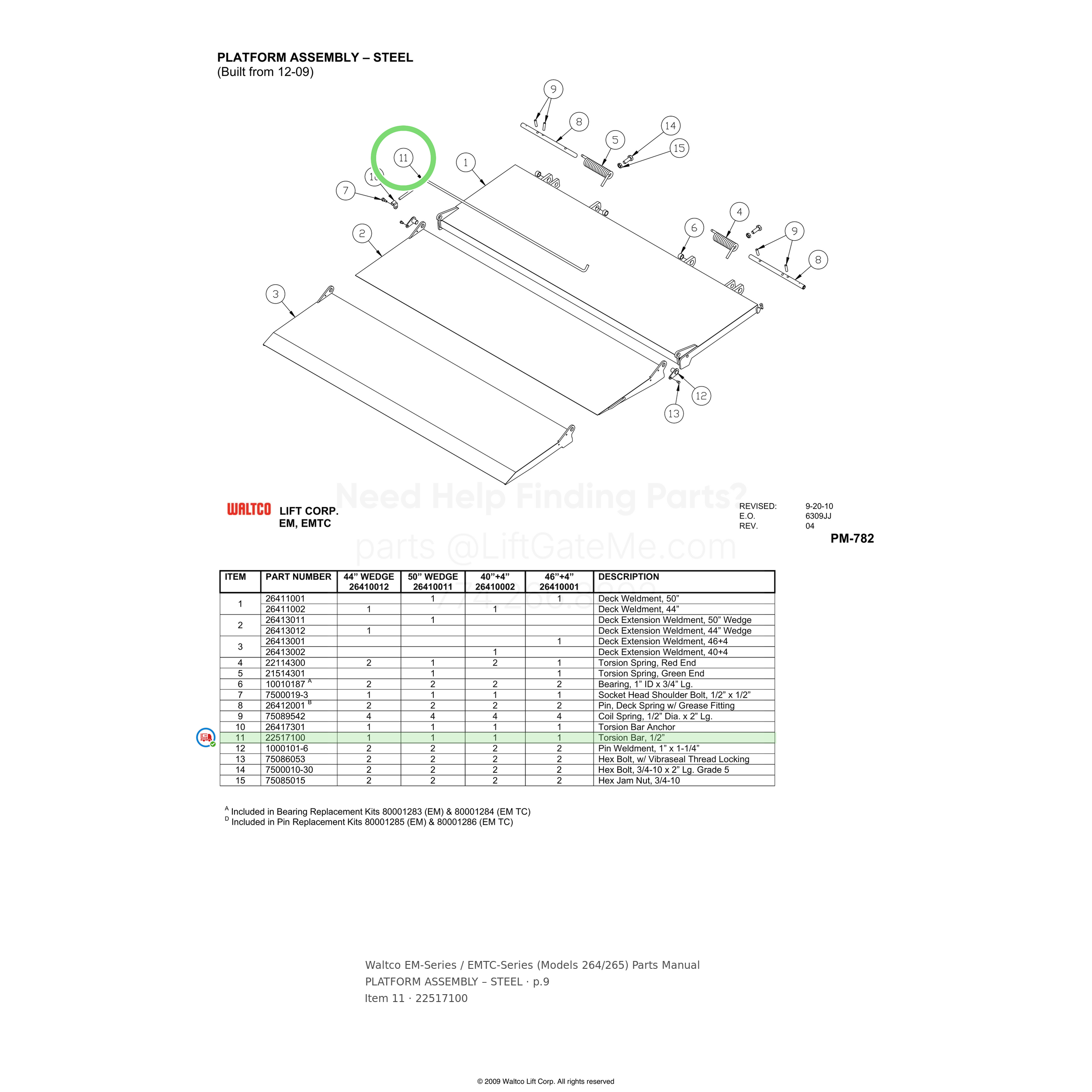 Waltco EM-Series / EMTC-Series (Models 264/265)