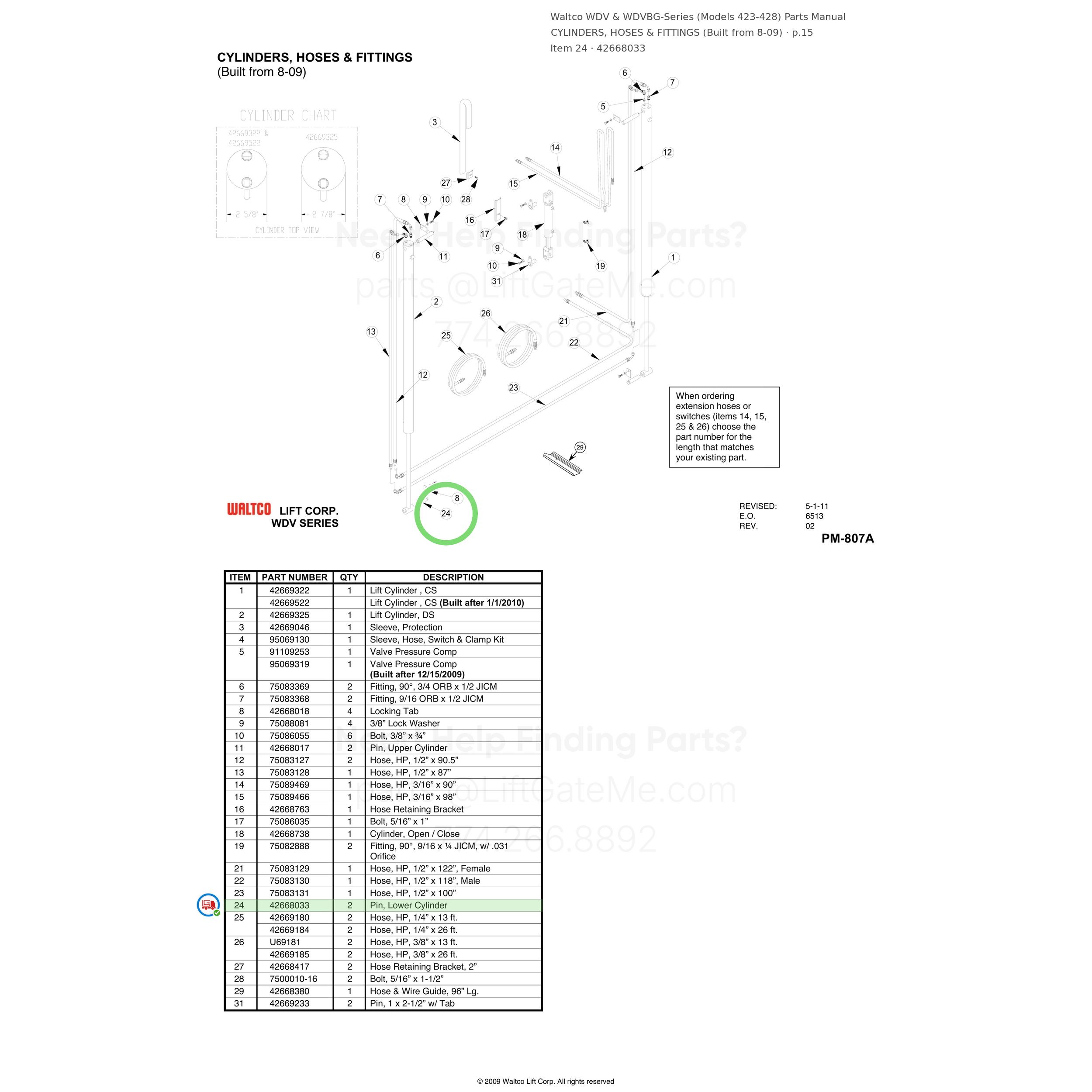 Waltco WDV & WDVBG-Series (Models 423-428)
