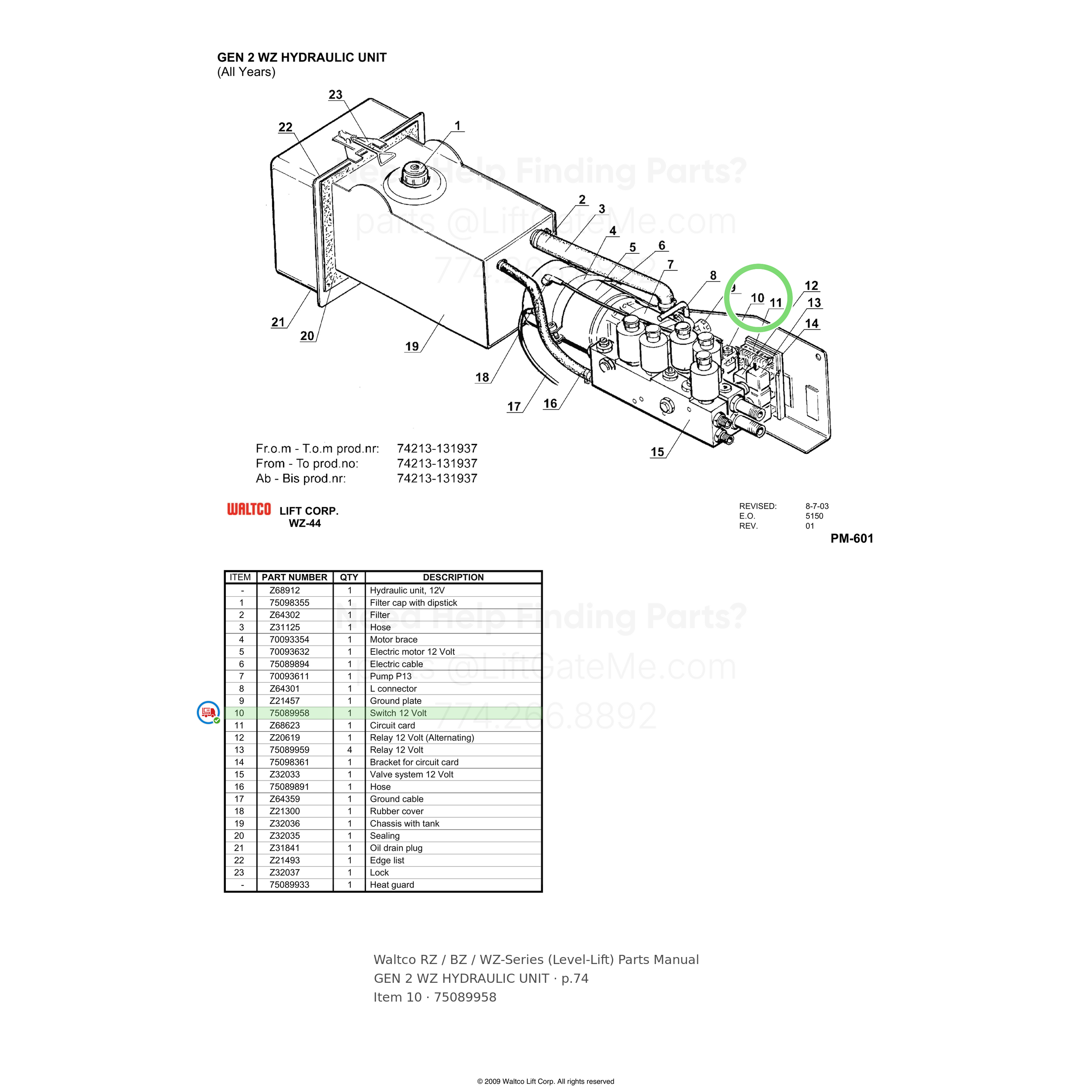 Waltco RZ / BZ / WZ-Series (Level-Lift)