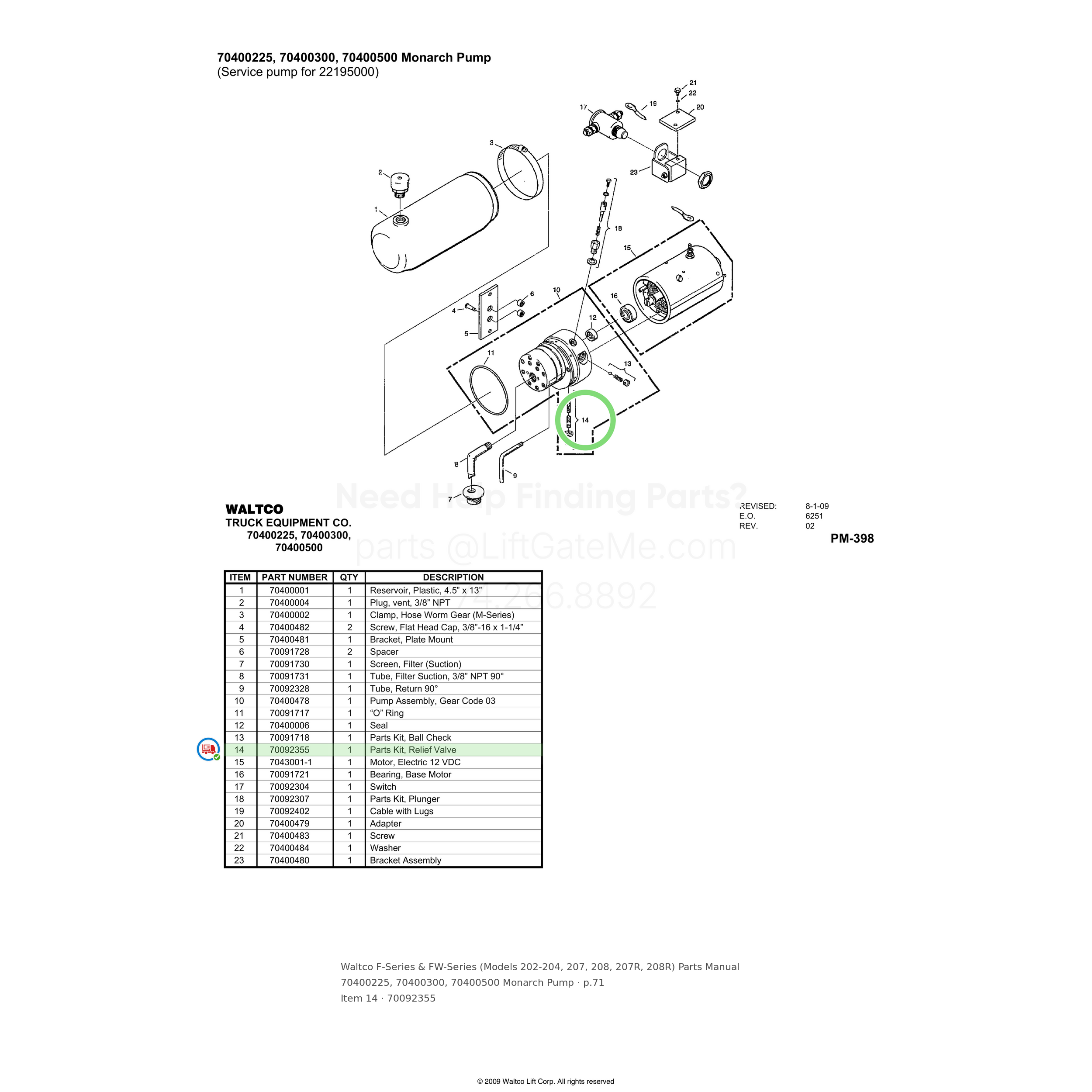 Waltco F-Series & FW-Series (Models 202-204, 207, 208, 207R, 208R)