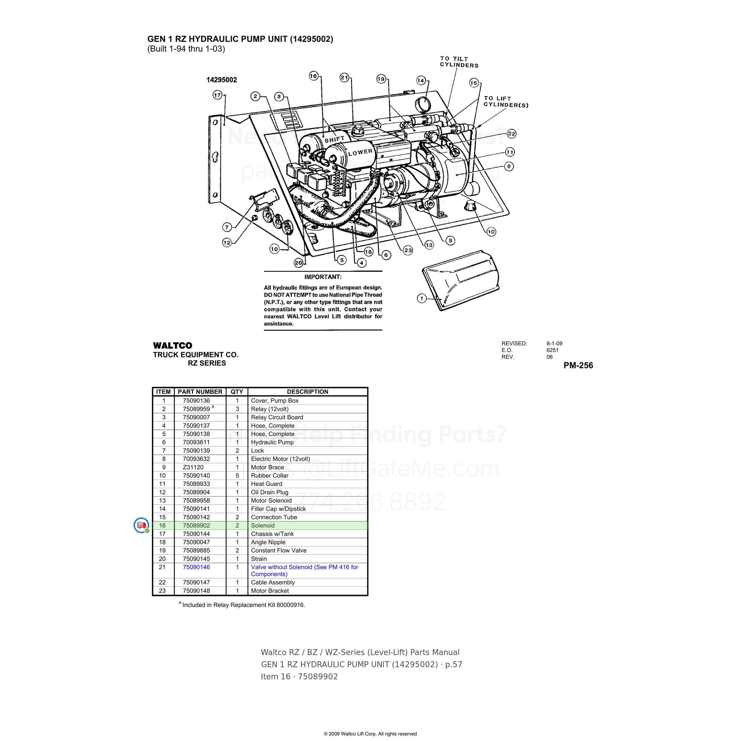 Waltco RZ / BZ / WZ-Series (Level-Lift)