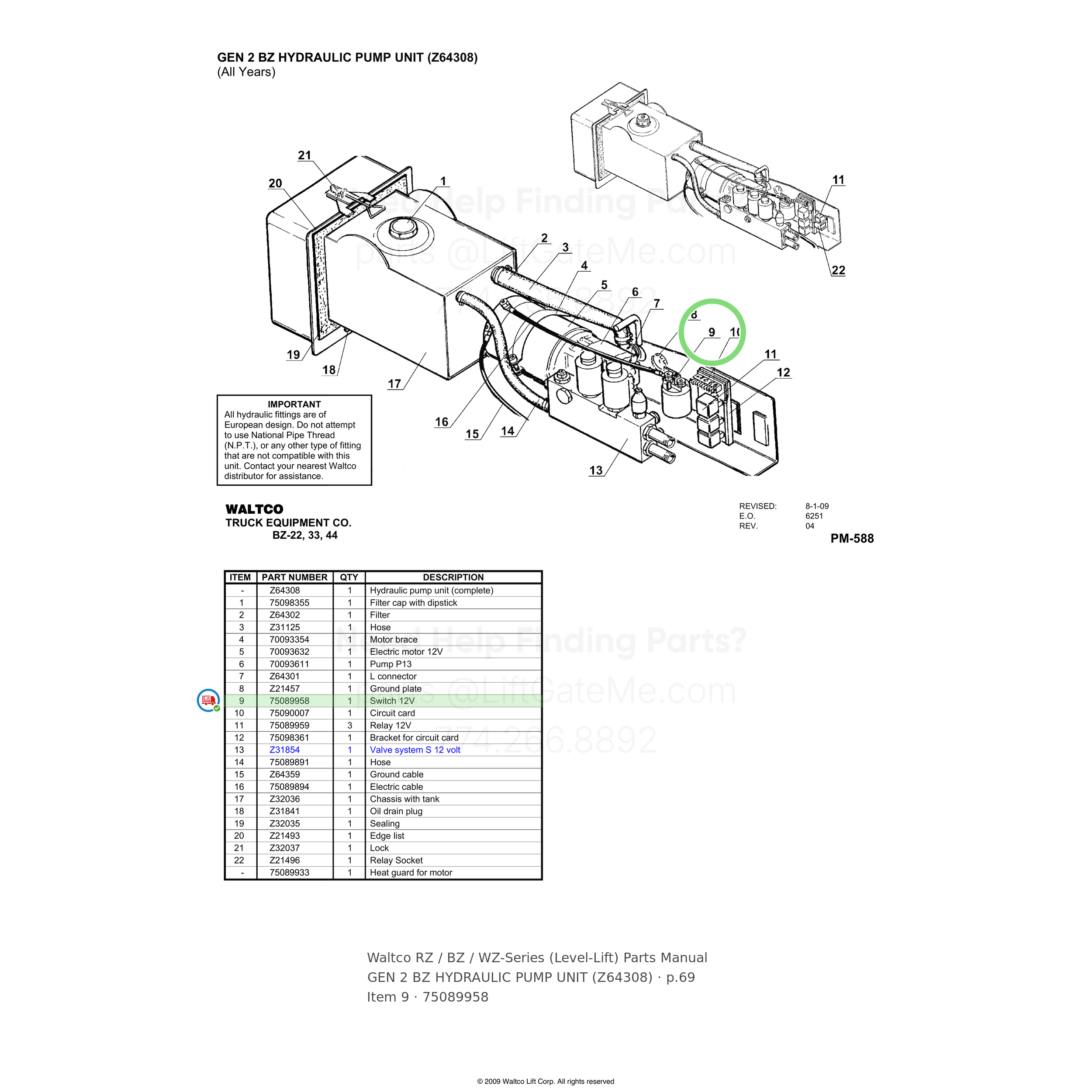 Waltco RZ / BZ / WZ-Series (Level-Lift)