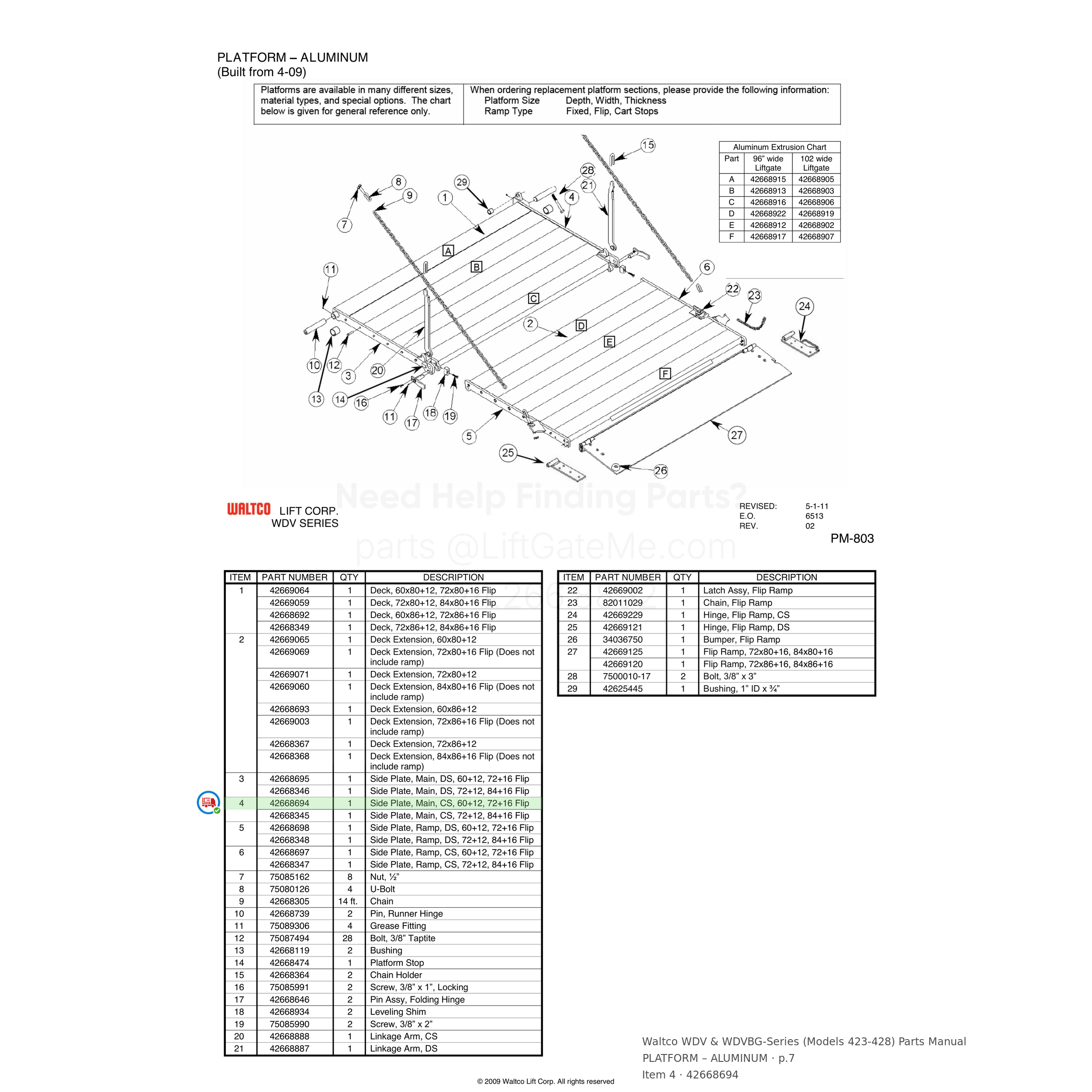 Waltco WDV & WDVBG-Series (Models 423-428)