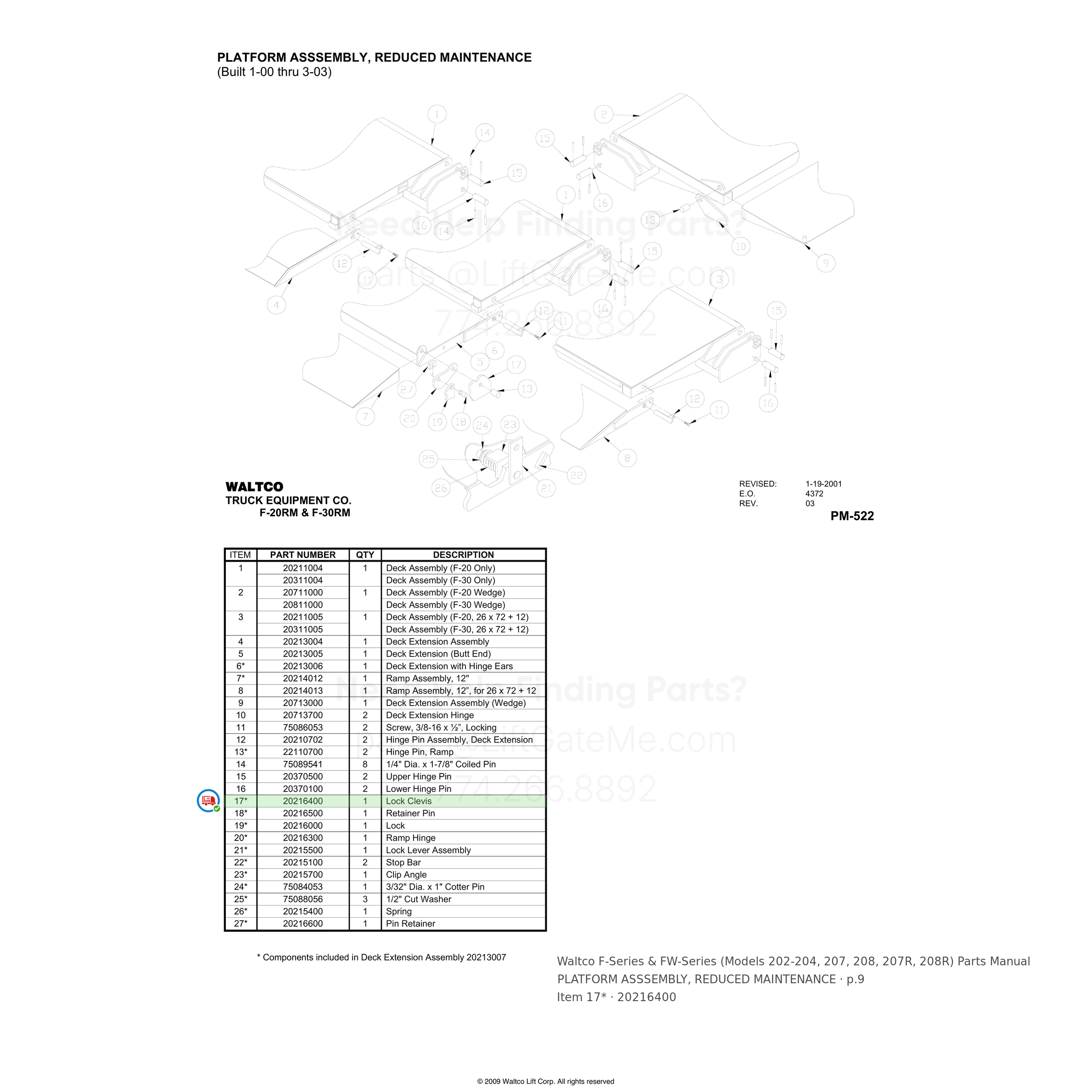 Waltco F-Series & FW-Series (Models 202-204, 207, 208, 207R, 208R)